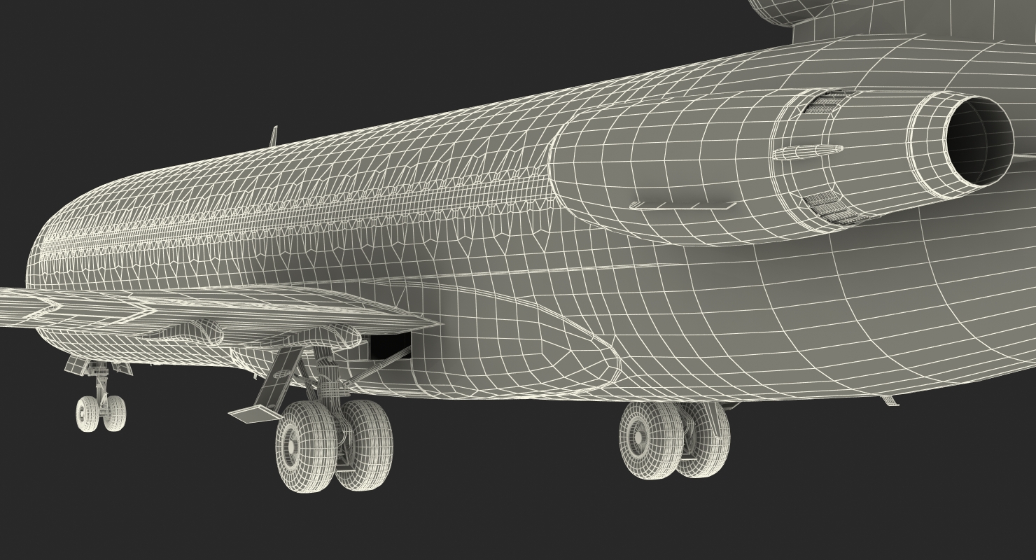 Boeing 727 200 Generic Rigged 3D model