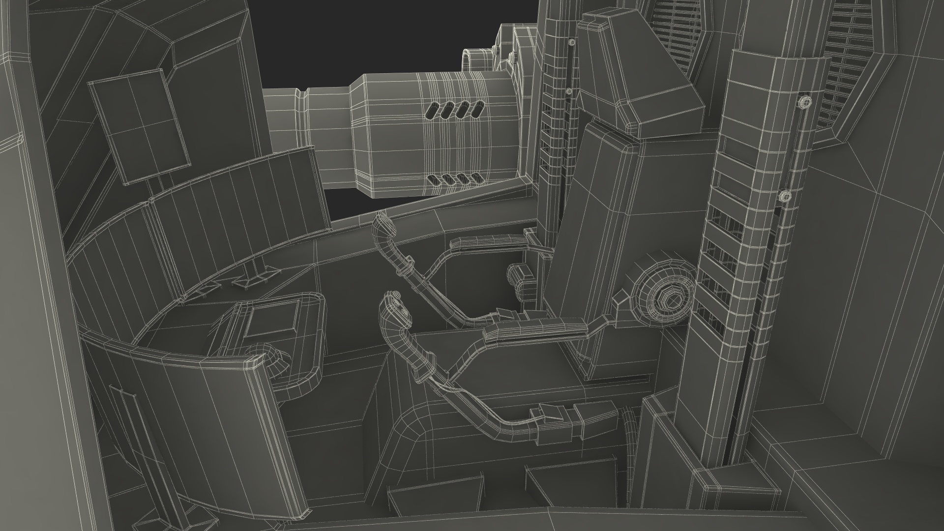 Worn Walking Black Robot Empty Rigged 3D