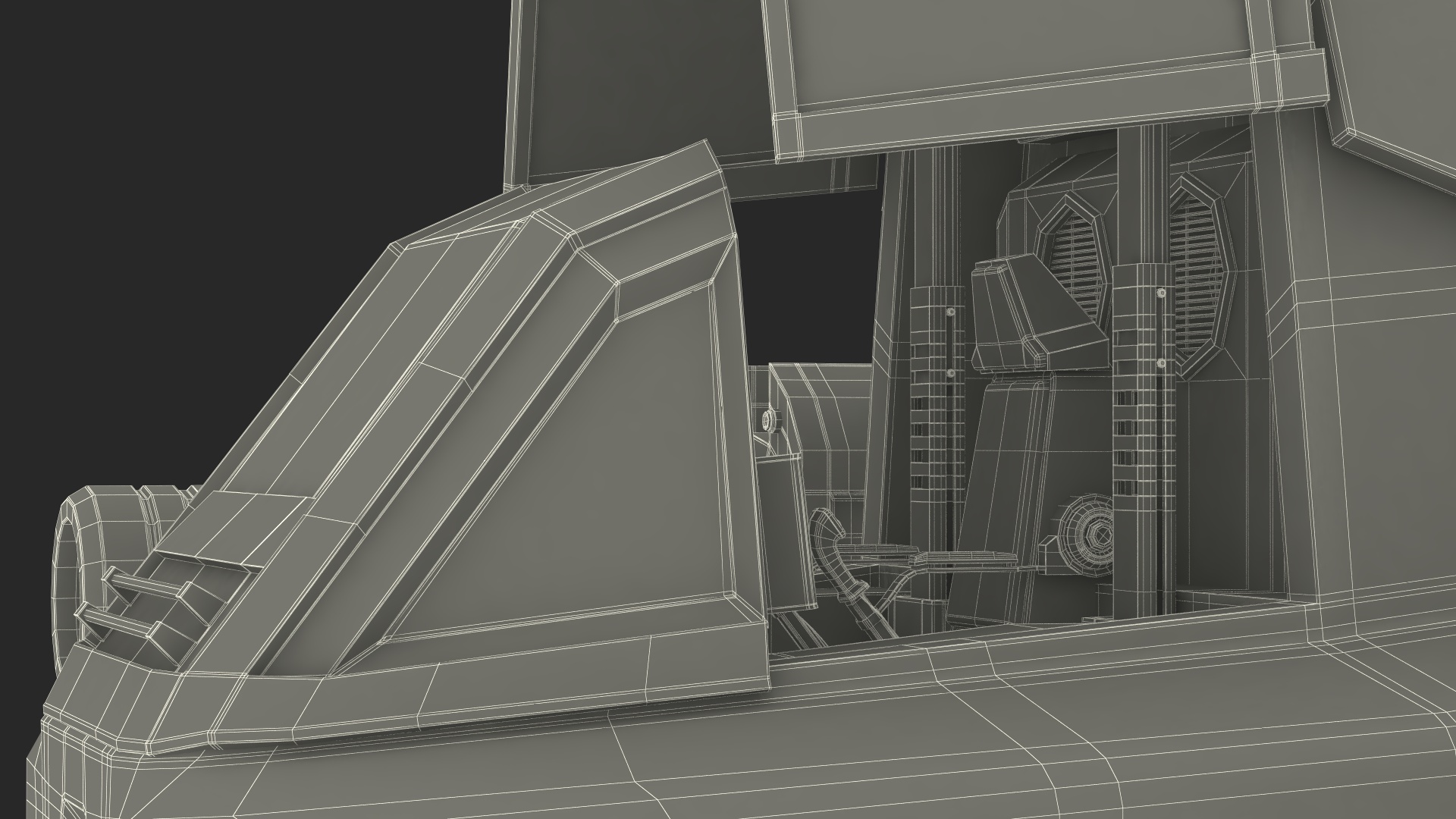 Worn Walking Black Robot Empty Rigged 3D