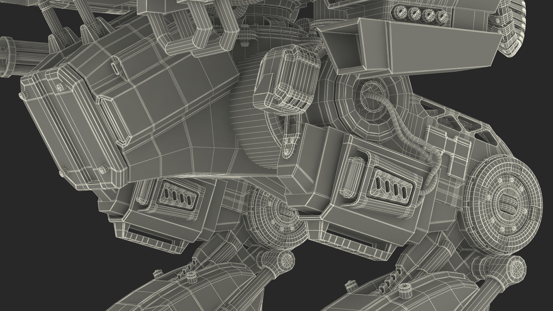 Worn Walking Black Robot Empty Rigged 3D