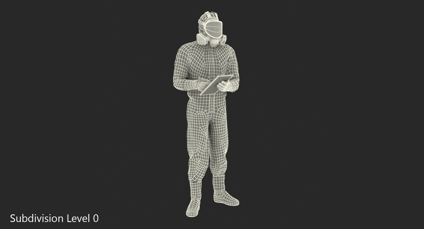 3D model Ecological Worker with Notepad