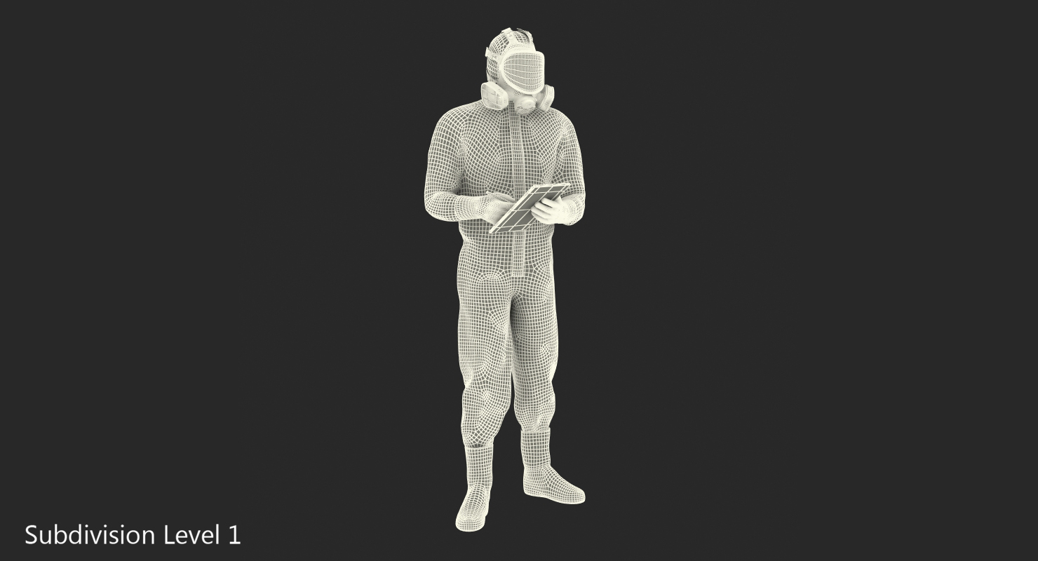 3D model Ecological Worker with Notepad