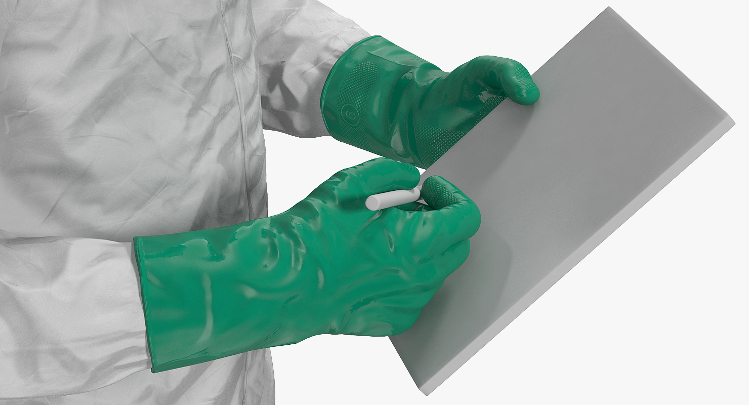 3D model Ecological Worker with Notepad