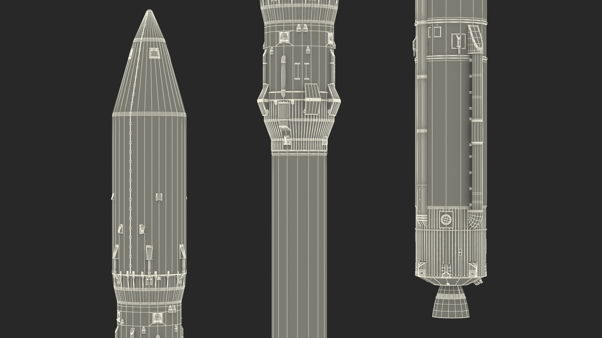 3D Angara Rocket model