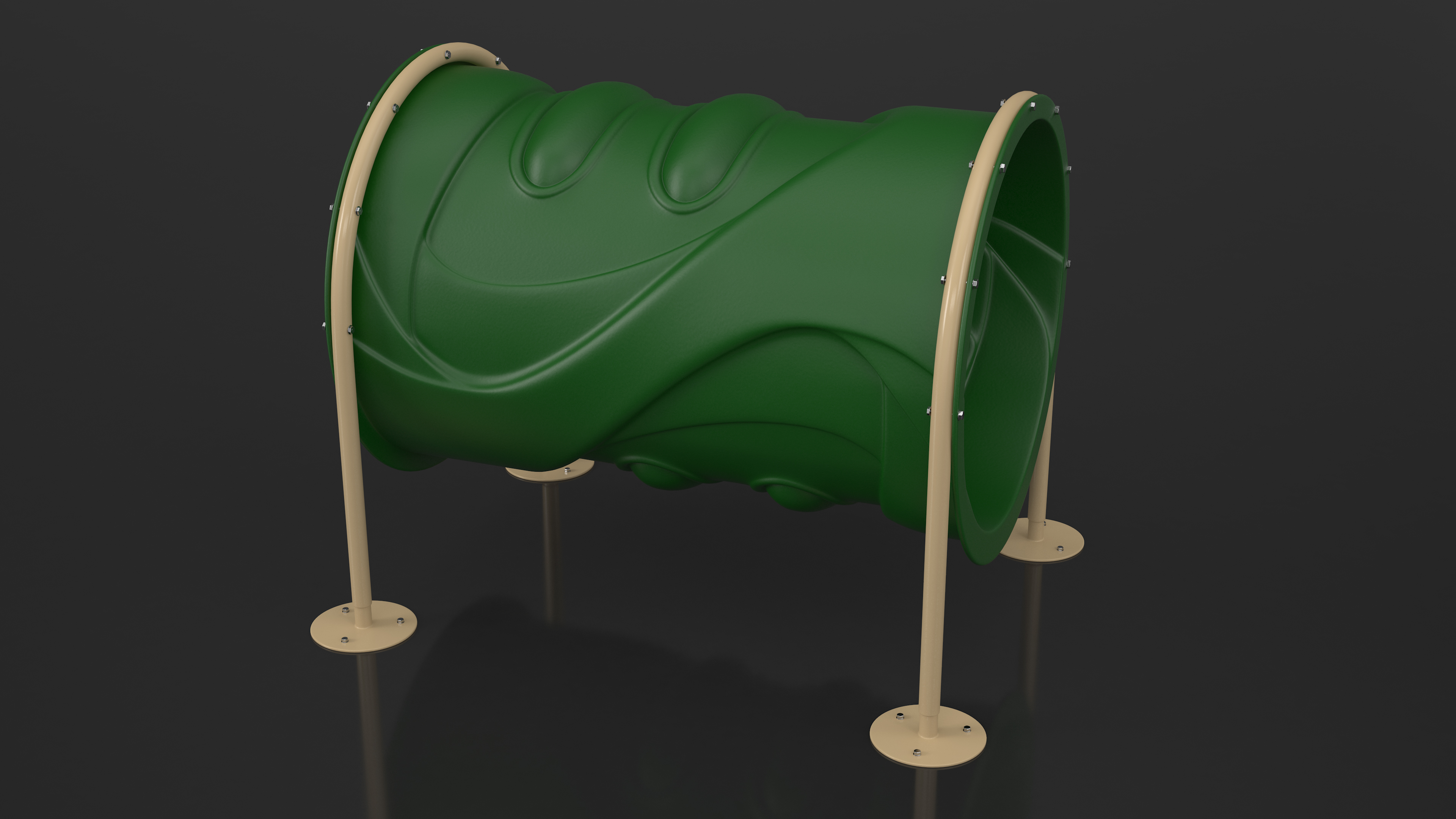 3D model Dog Park Tunnel Run Green