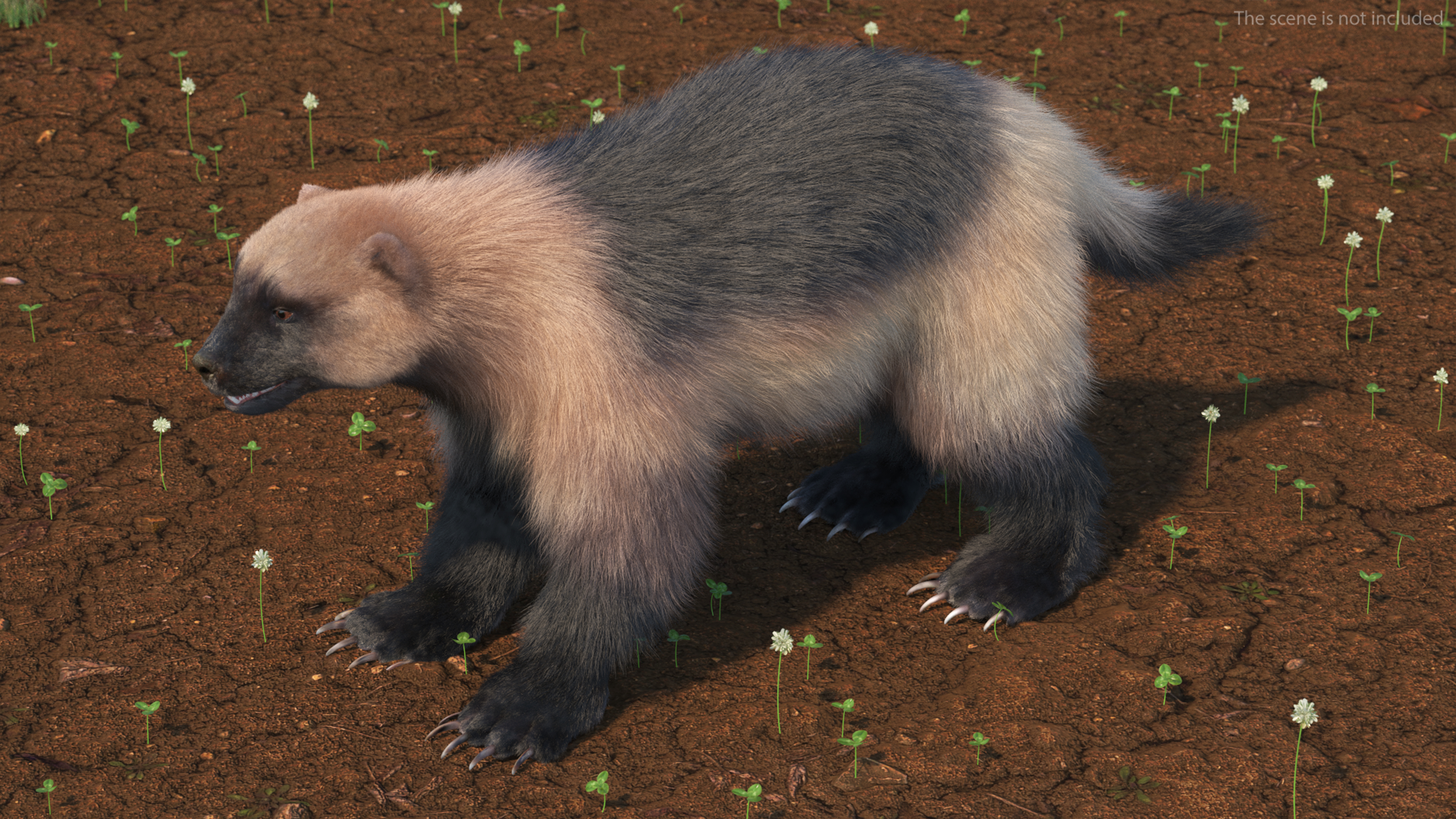 3D model Wolverine Light Color Fur