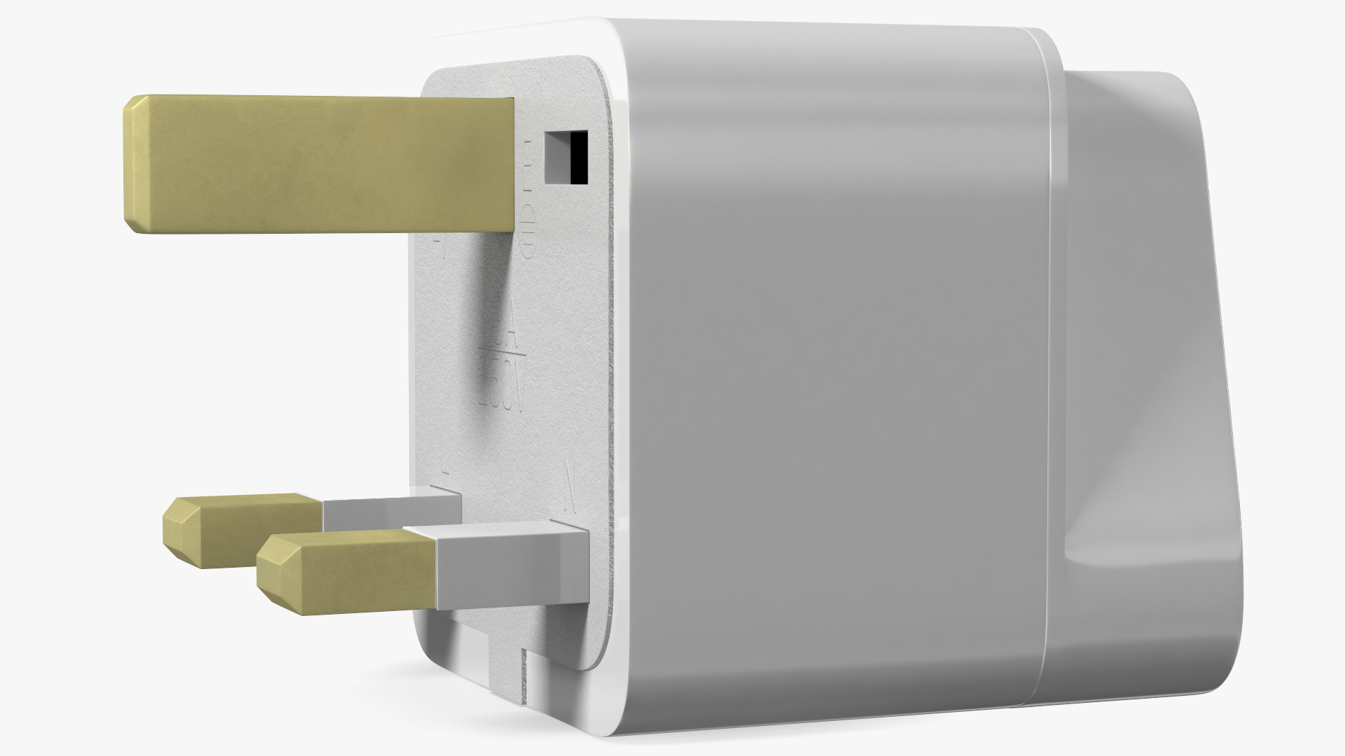 3D Electrical Plug Type G Adapter White