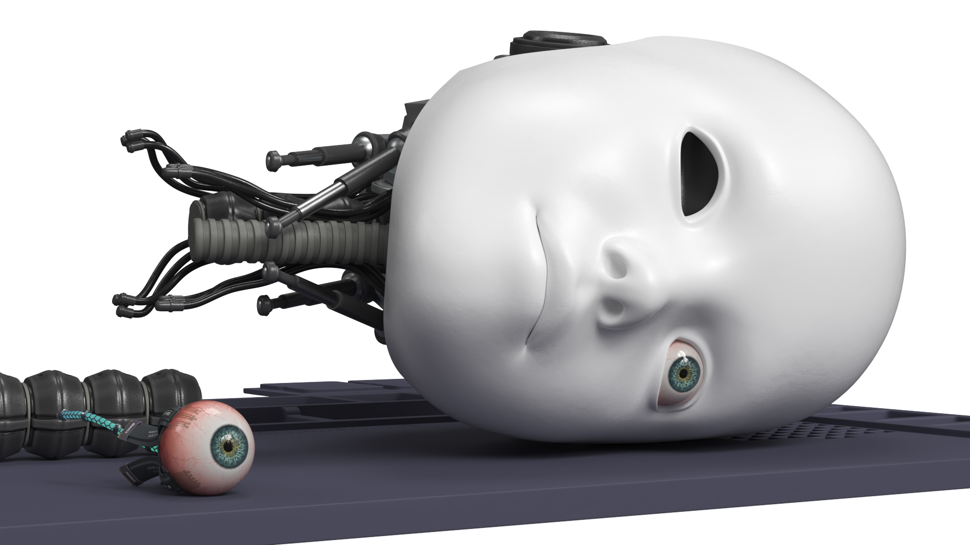 Cybernetic Eye Implant with Humanoid Head, view 2