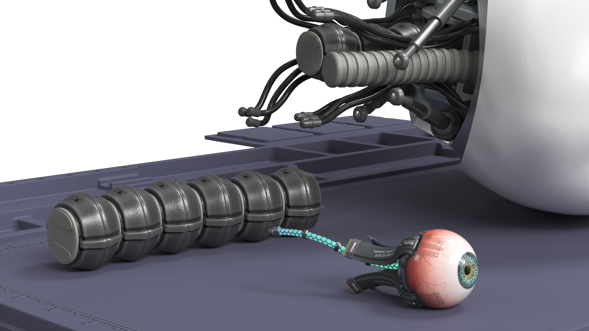 Cybernetic Eye Implant with Humanoid Head, view 4