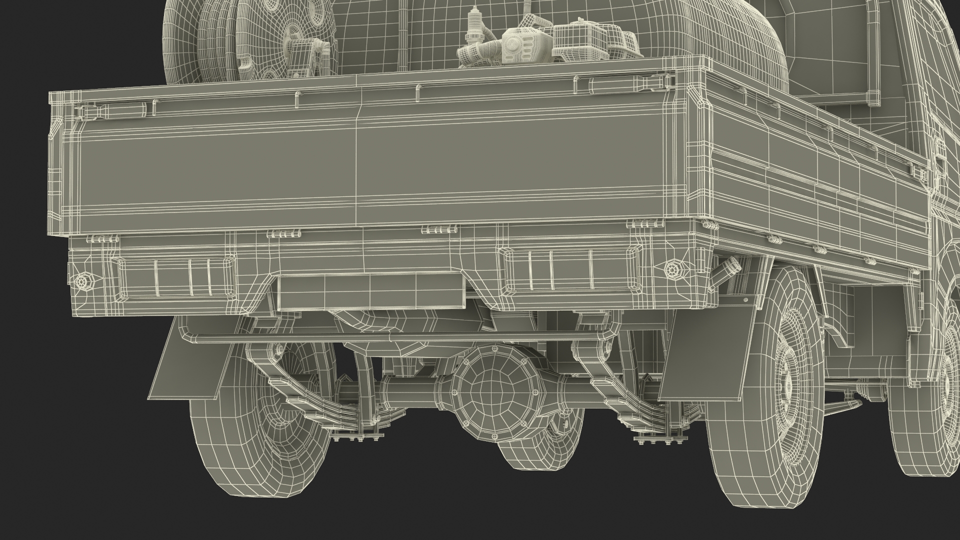 Truck Suzuki Carry with Fire Tank and Pump 3D