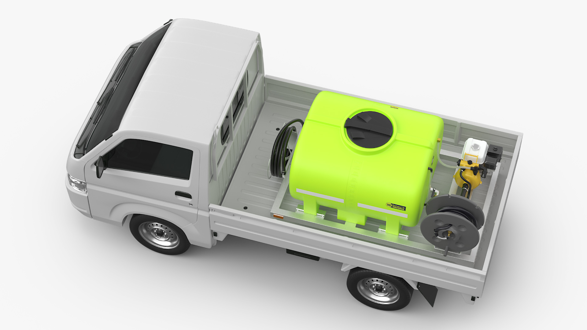 Truck Suzuki Carry with Fire Tank and Pump 3D