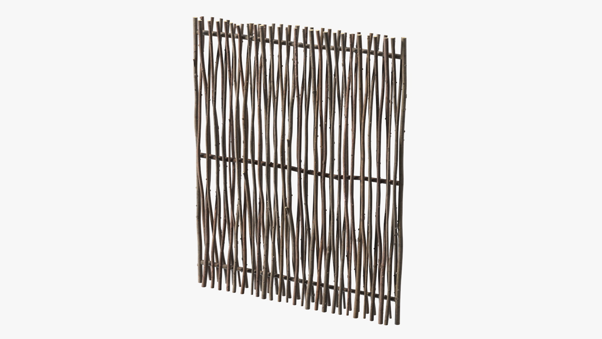 3D Wattle Fence Panel High model