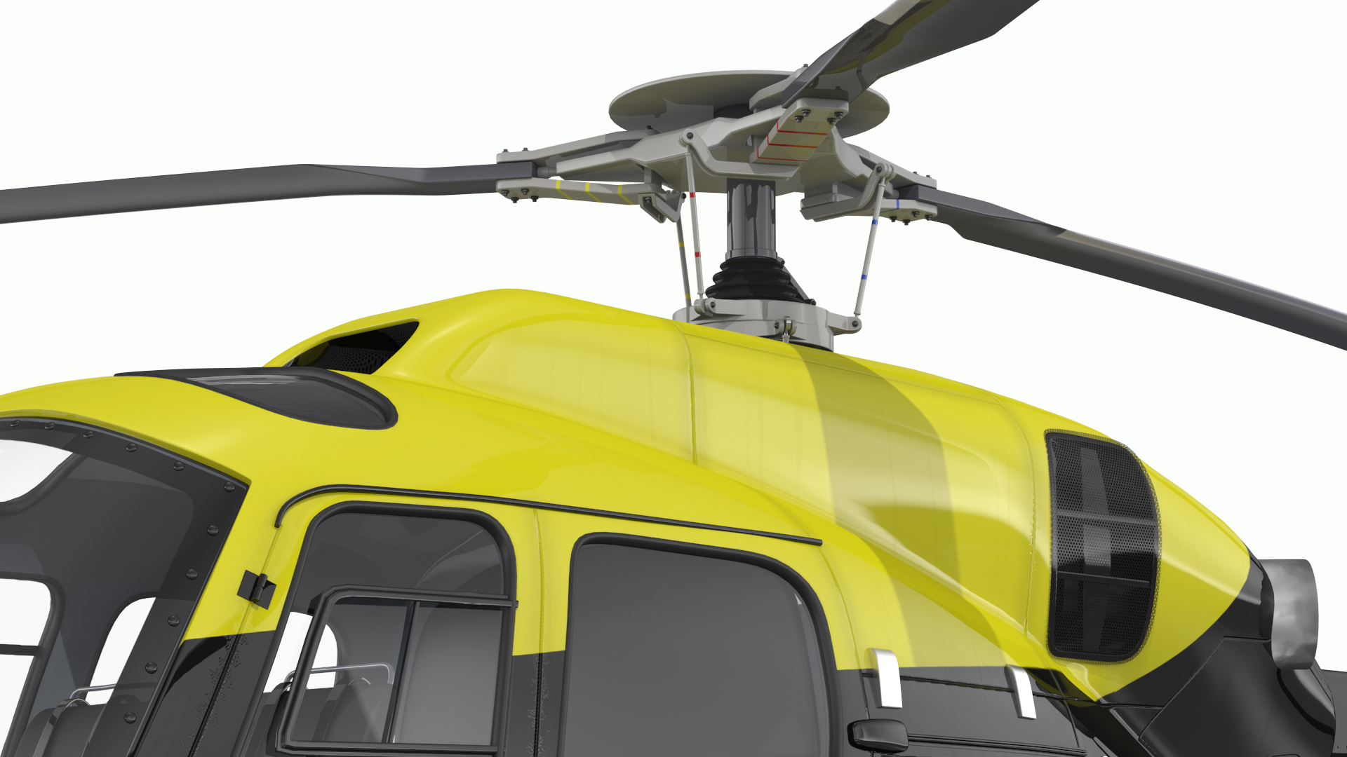 3D Police Helicopter Eurocopter AS 355 Rigged for Maya