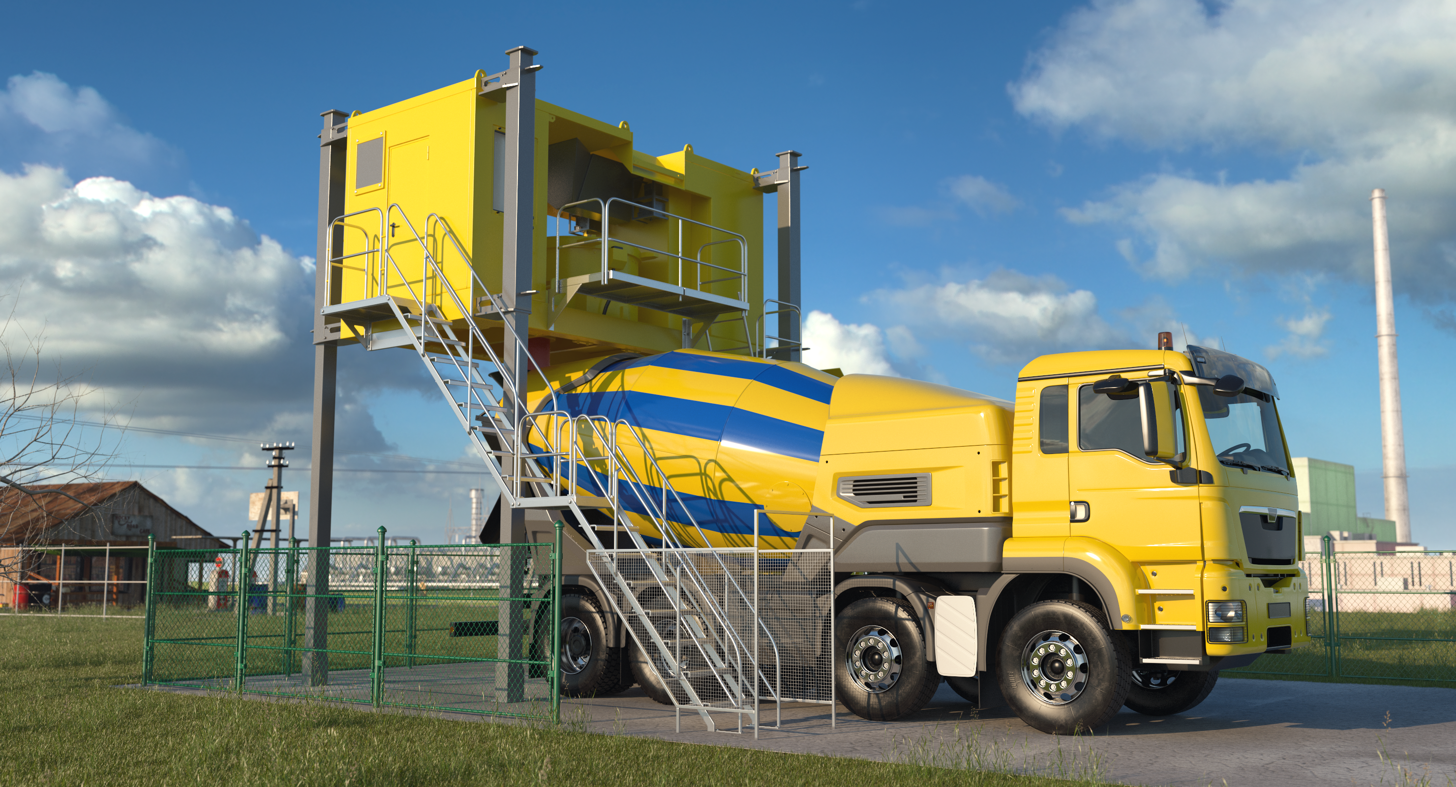 Mobile Mixing Plant with Concrete Mixer, view 2