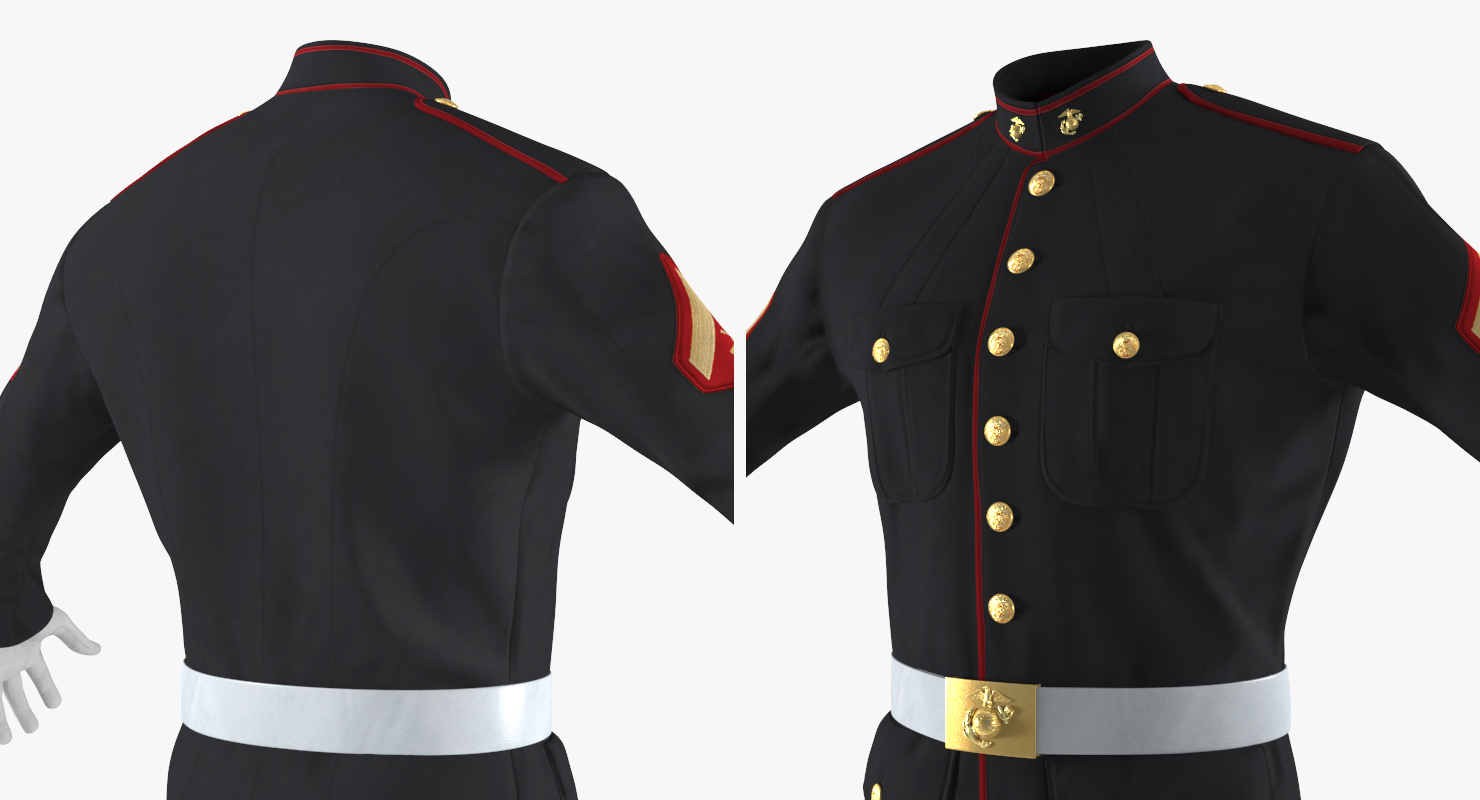 3D model USMC US Marine Officer Uniform