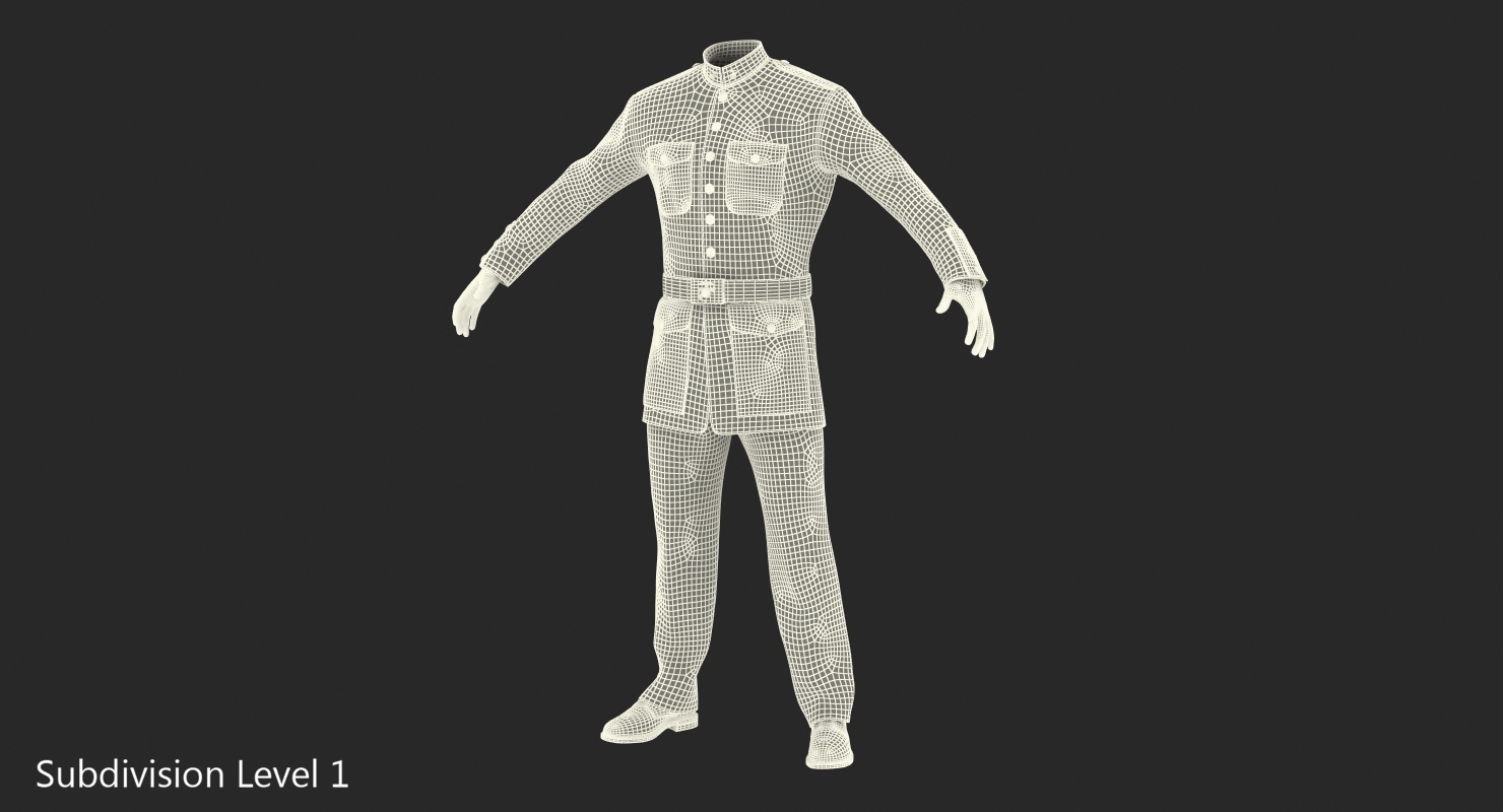 3D model USMC US Marine Officer Uniform