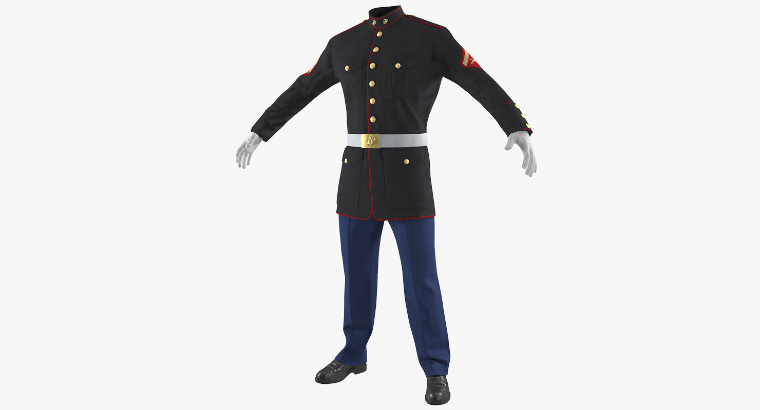 3D model USMC US Marine Officer Uniform
