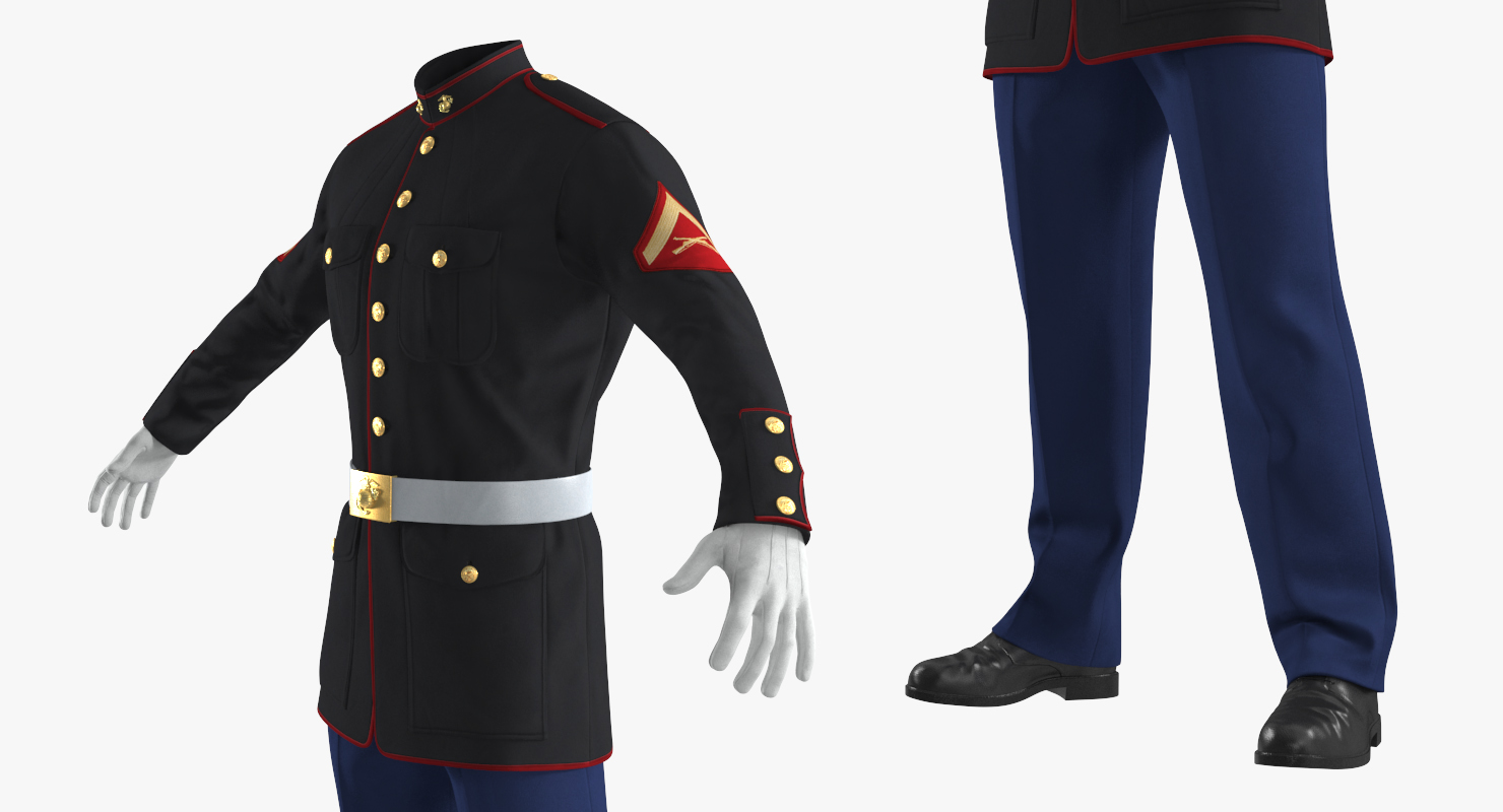 3D model USMC US Marine Officer Uniform