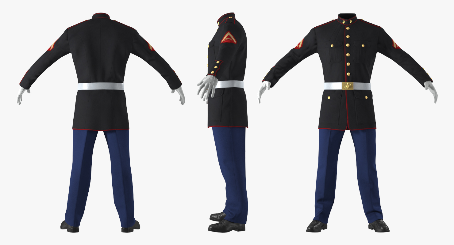 3D model USMC US Marine Officer Uniform