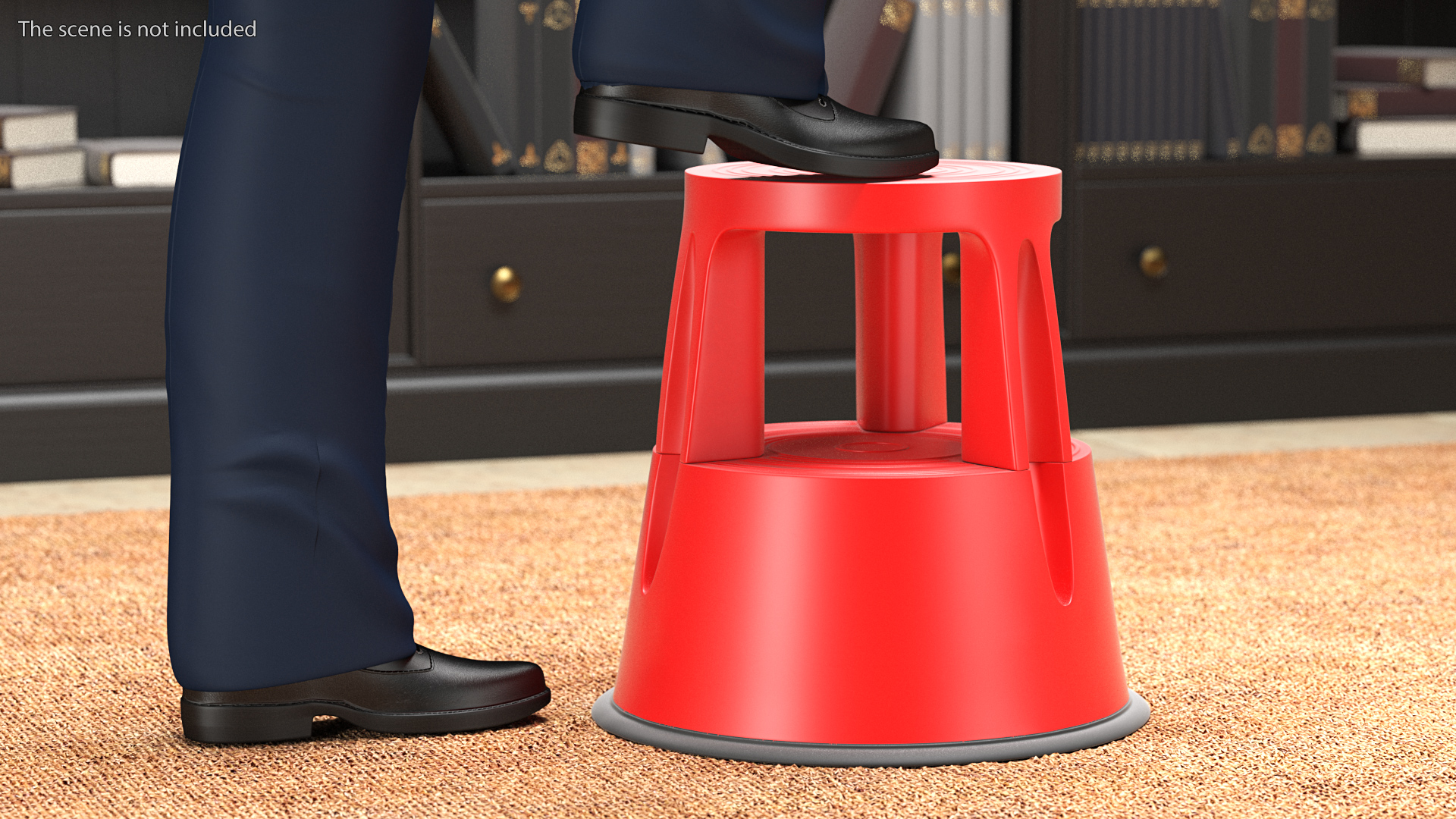3D model Kick Stool Stair Red