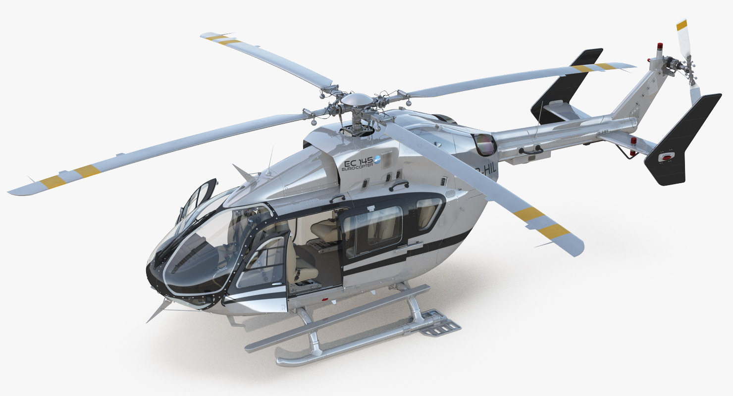 3D Light Utility Helicopter Eurocopter EC145