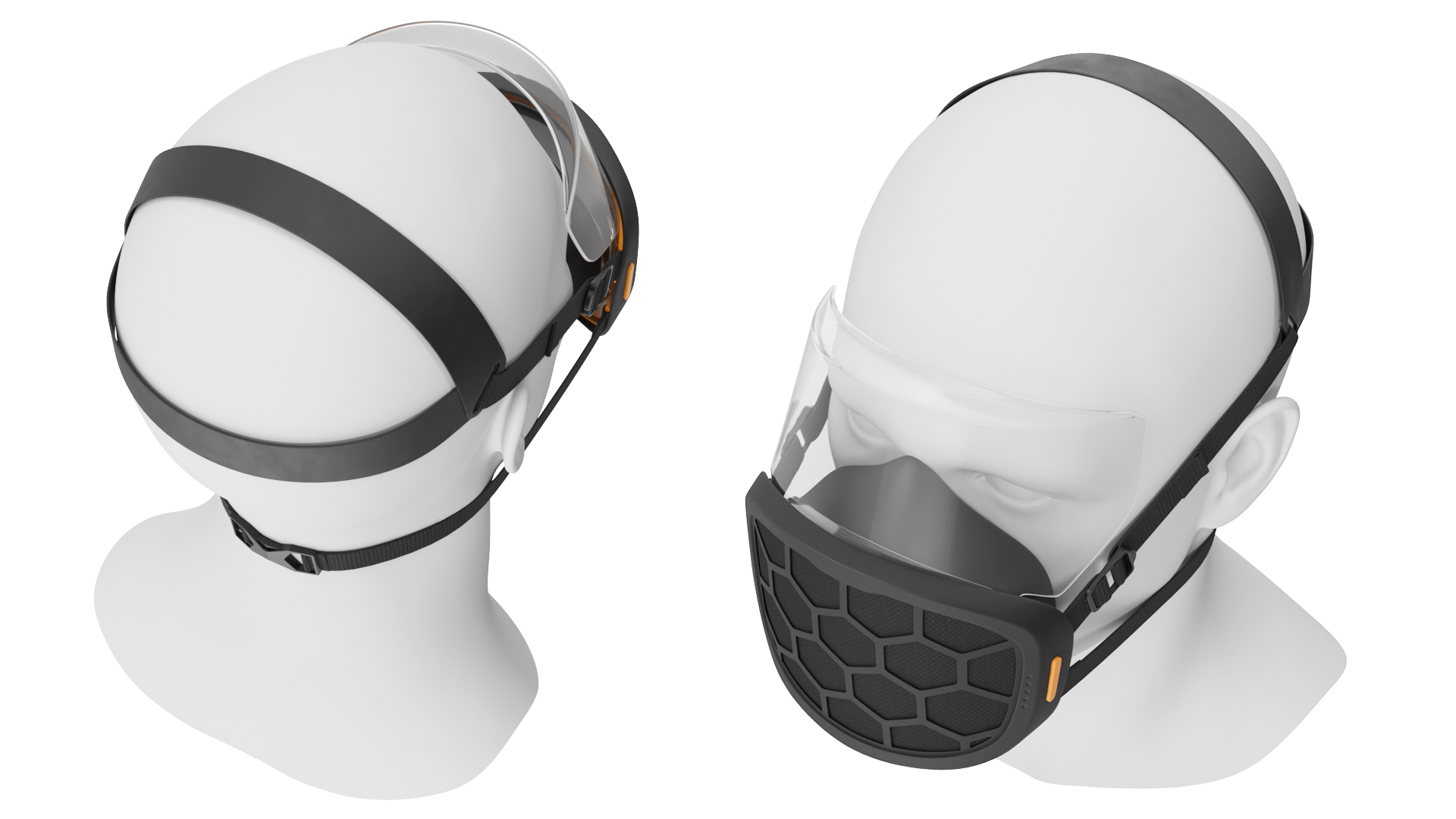 3D ForgedAir Respirator System Black model