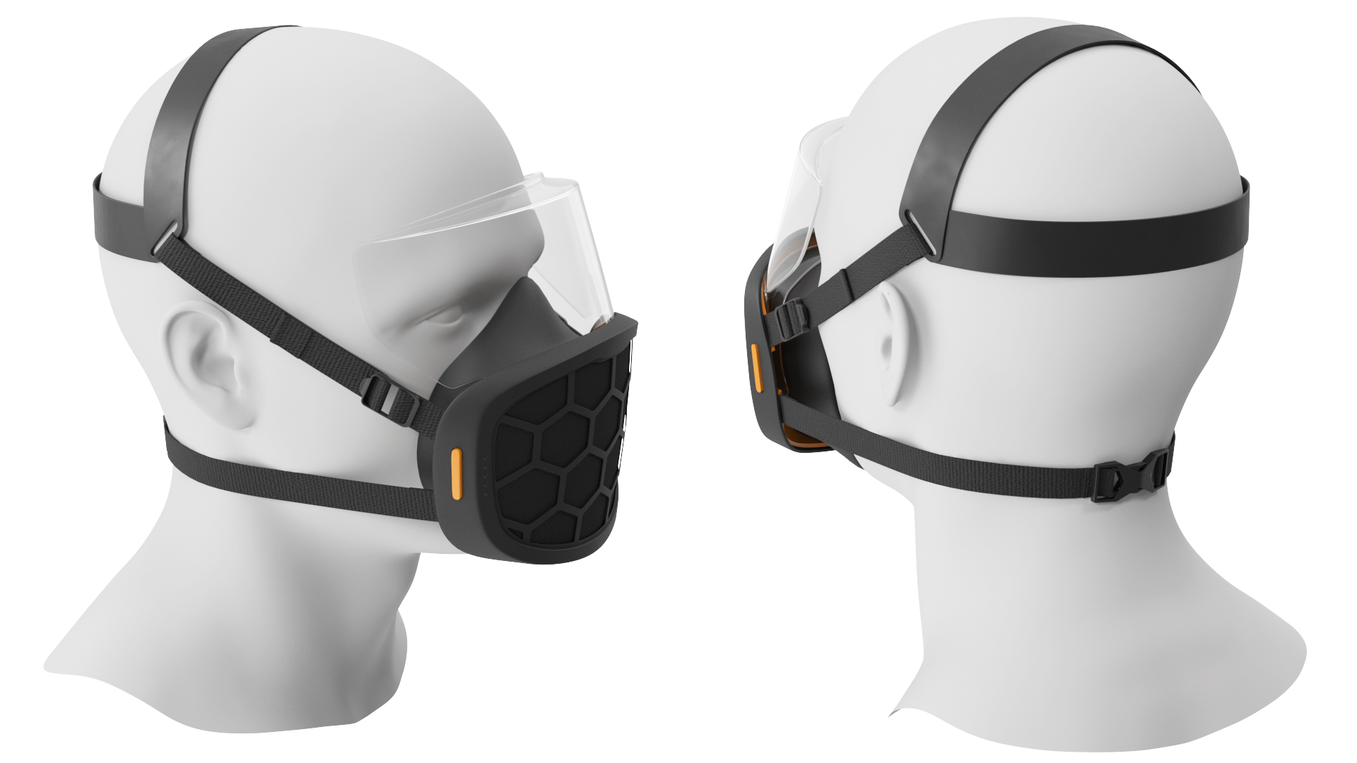 3D ForgedAir Respirator System Black model