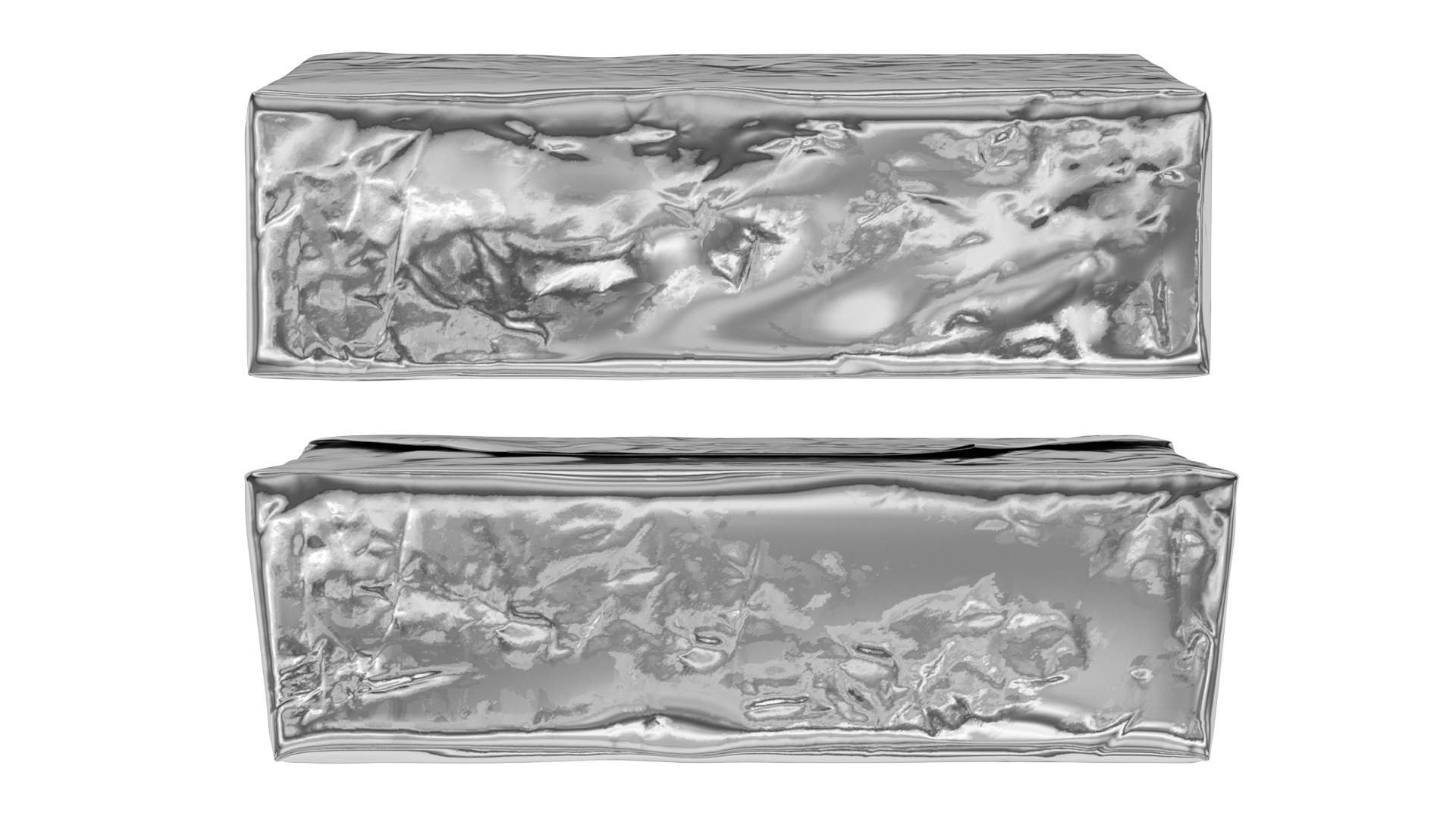 Butter Block in Metallic Foil 3D model