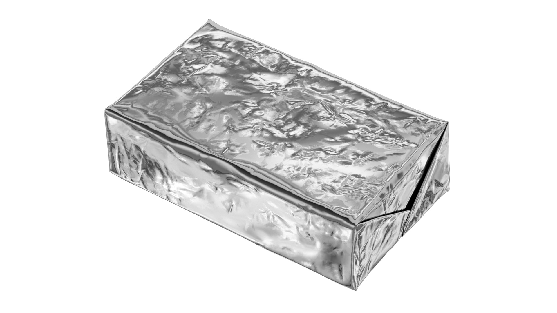 Butter Block in Metallic Foil 3D model