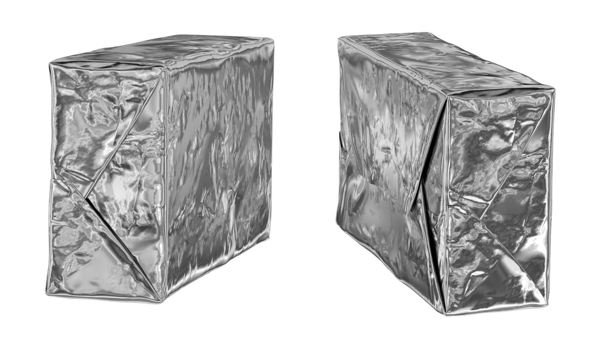 Butter Block in Metallic Foil 3D model
