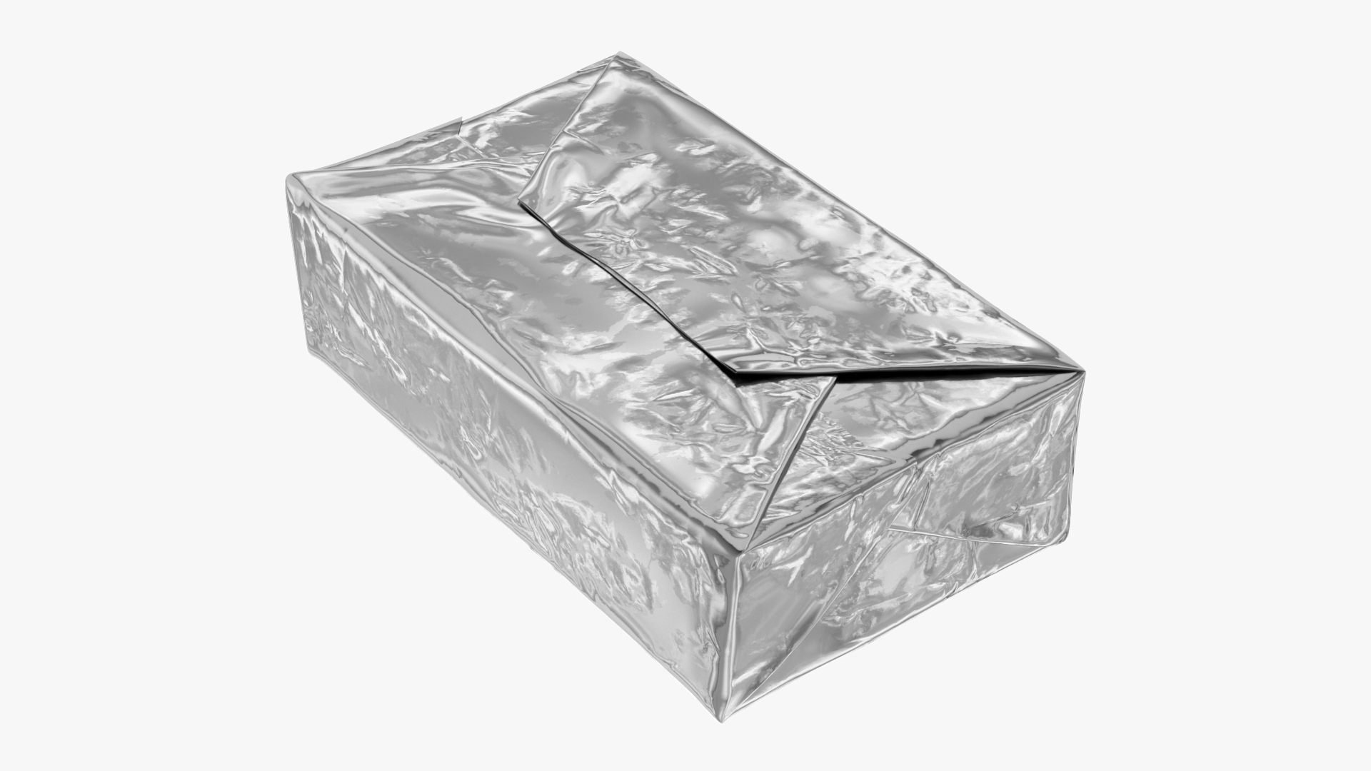 Butter Block in Metallic Foil 3D model