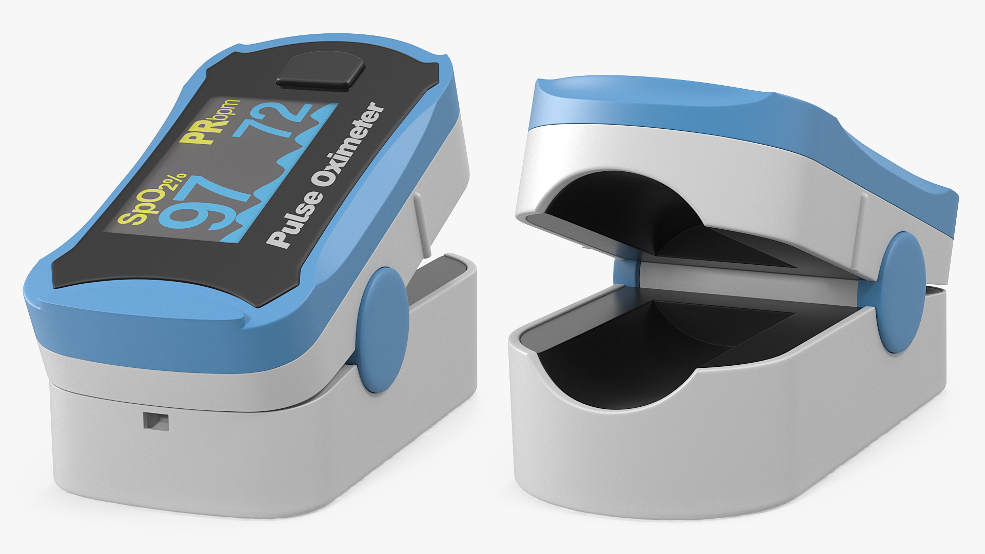 Finger Pulse Oximeter with Display 3D model