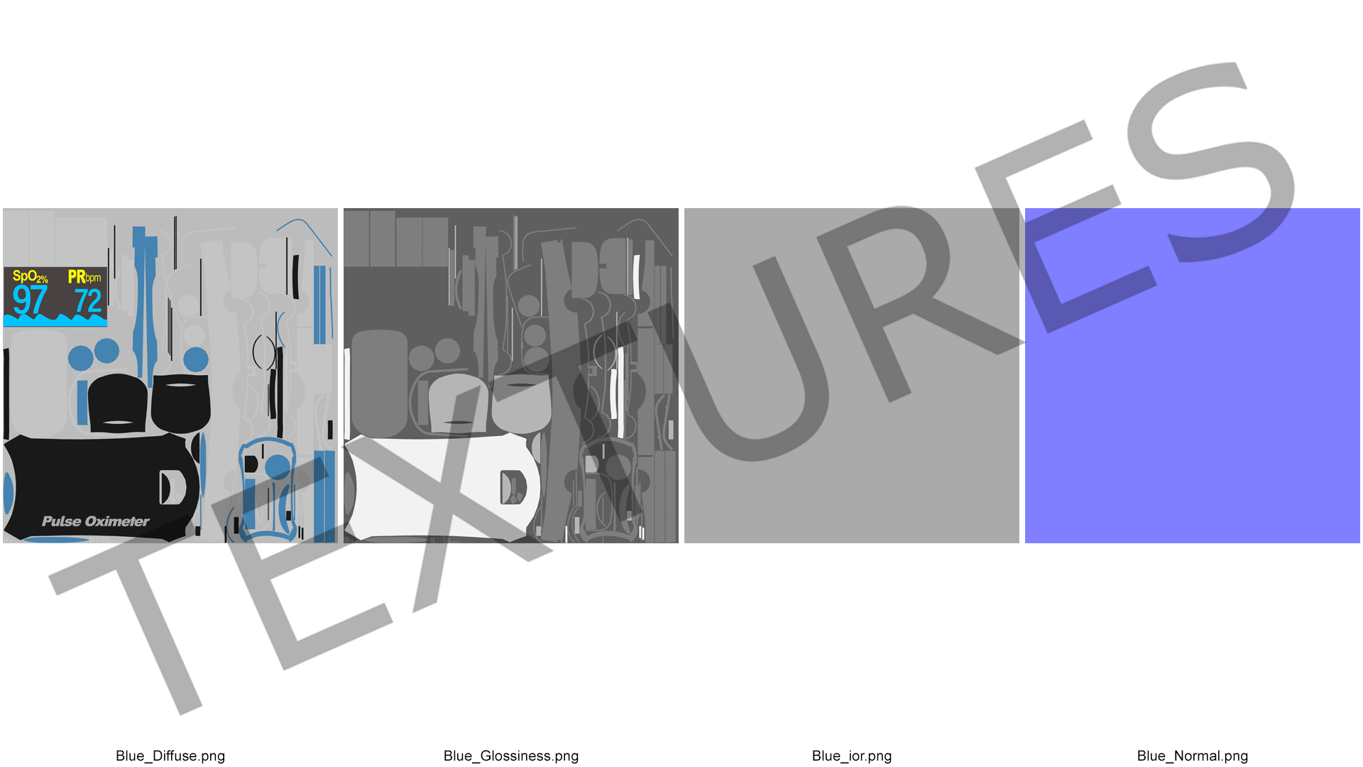 Finger Pulse Oximeter with Display 3D model