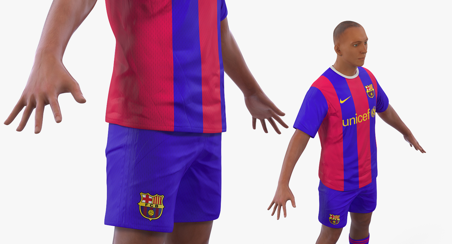 3D model Soccer or Football Player Barcelona