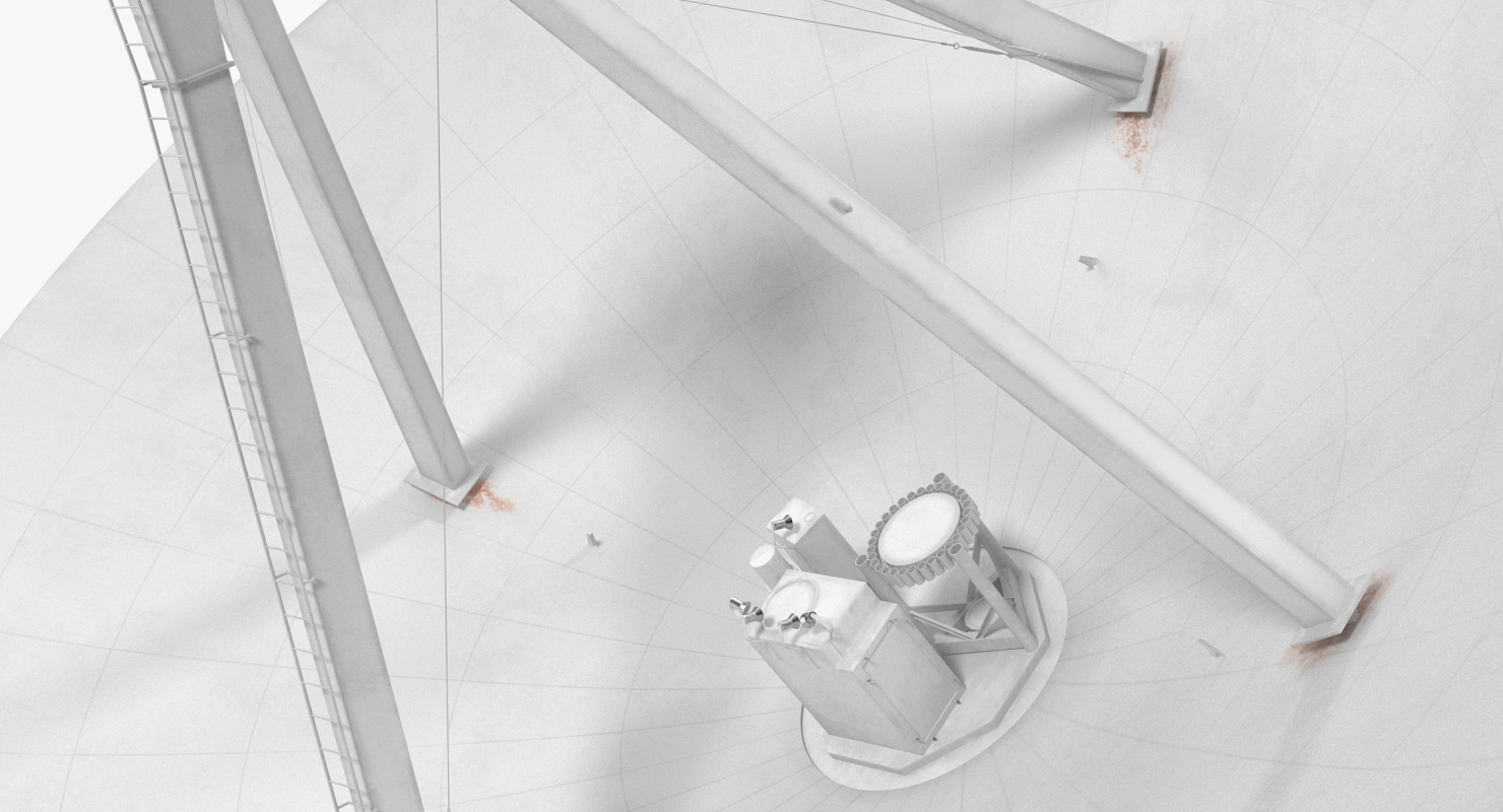 Big Satellite Antenna Rotate and Tilt Rigged 3D model