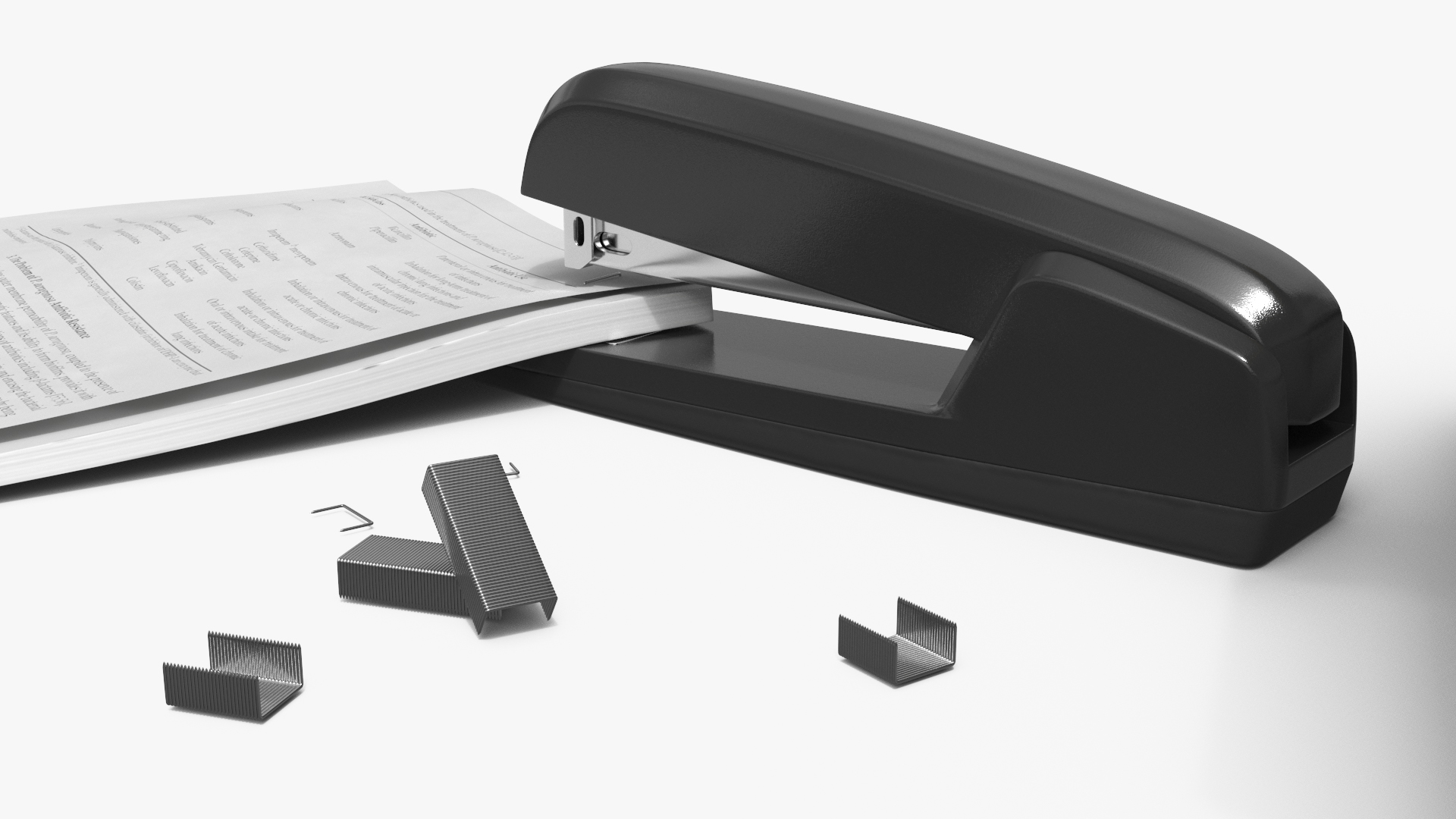Office Stapler with Document Stack Black, view 4