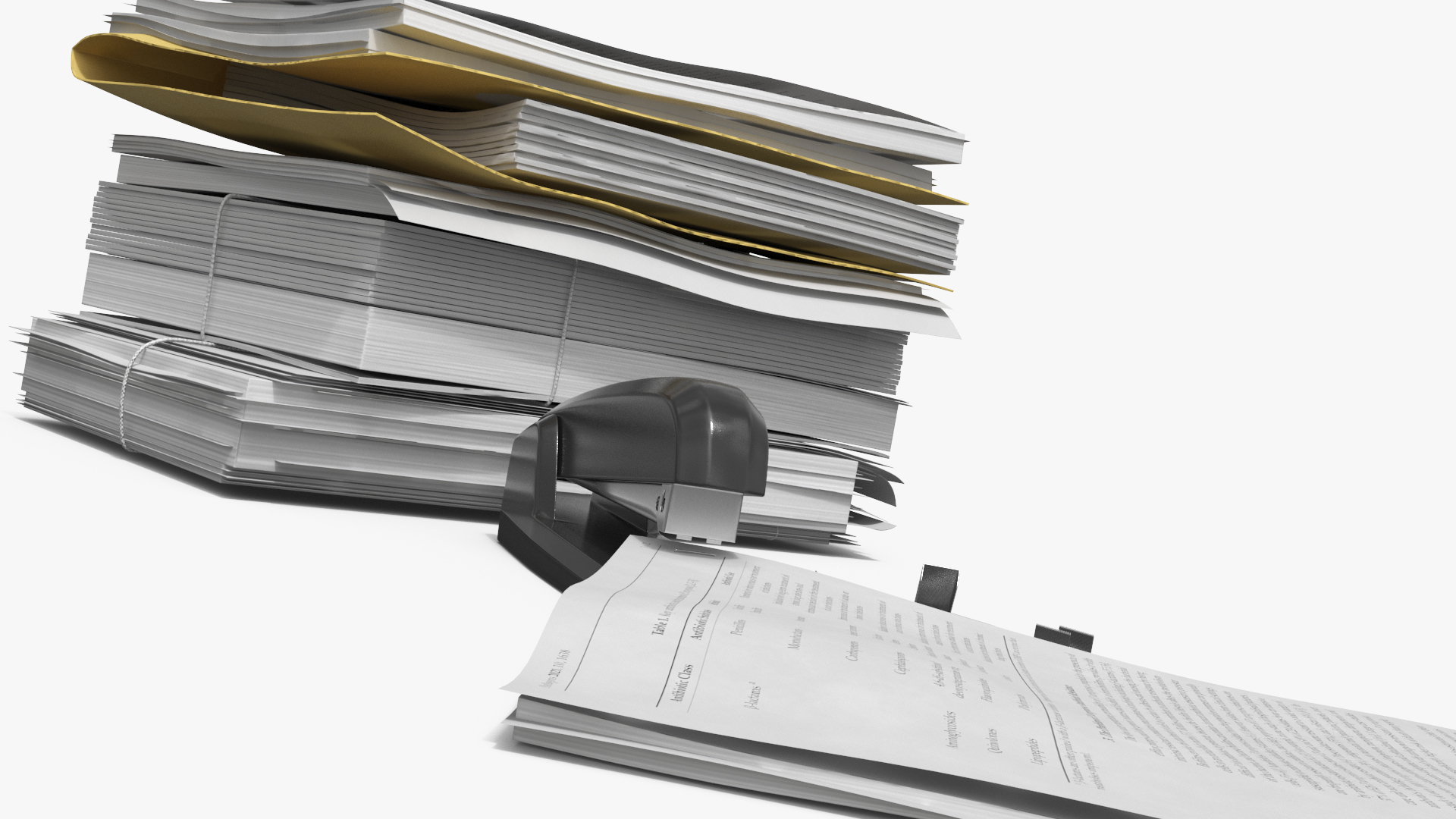 Office Stapler with Document Stack Black, view 6