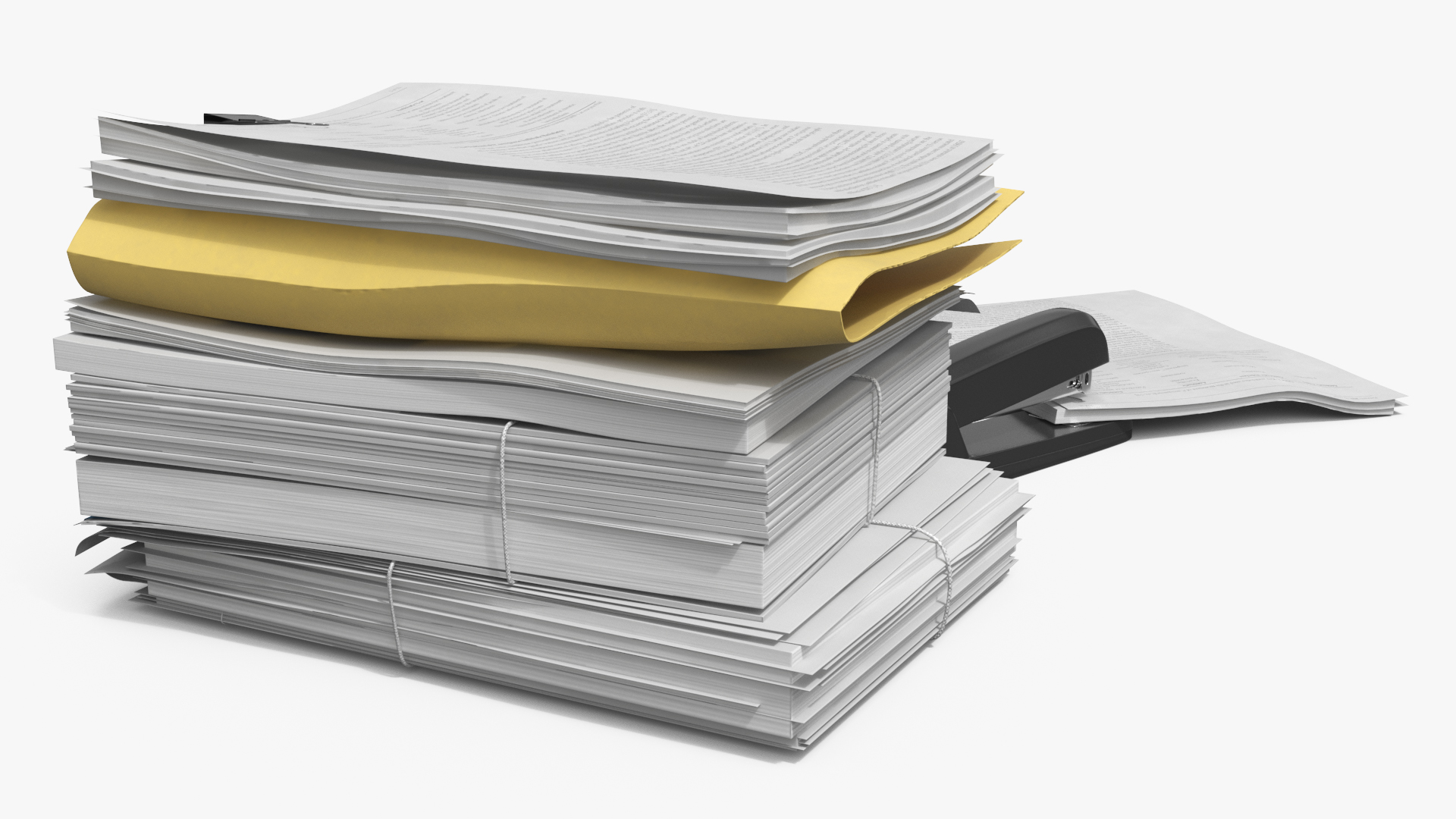 Office Stapler with Document Stack Black, view 3
