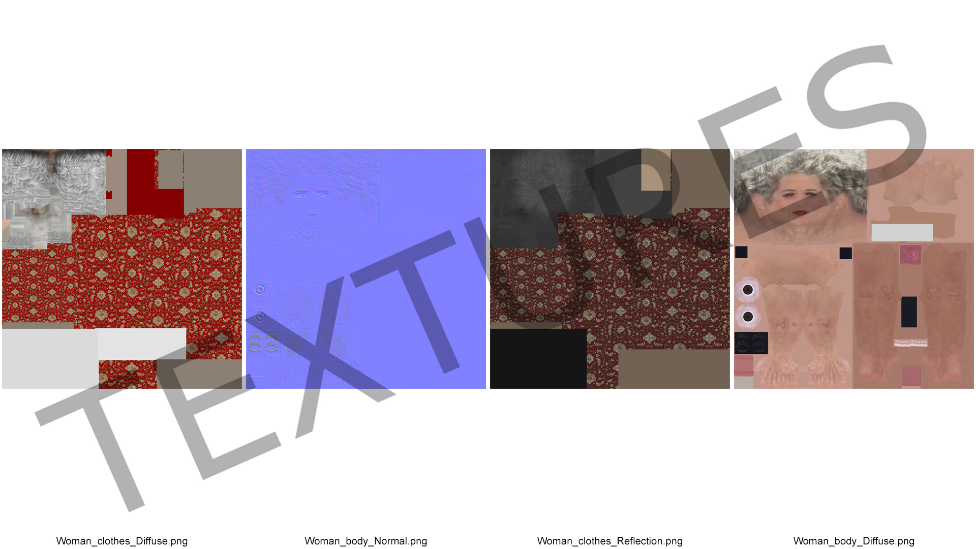 Chinese Elderly Woman Formal Wear Rigged for Cinema 4D 3D model