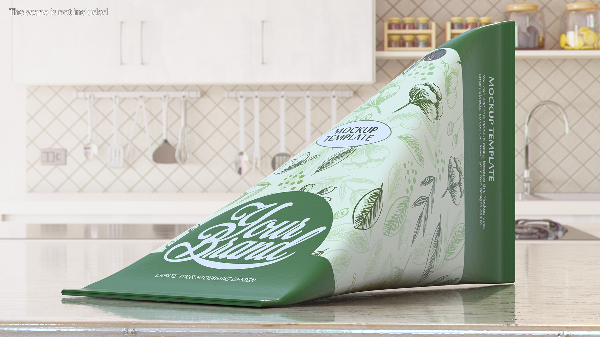 Triangle Aseptic Package Mockup Green 3D