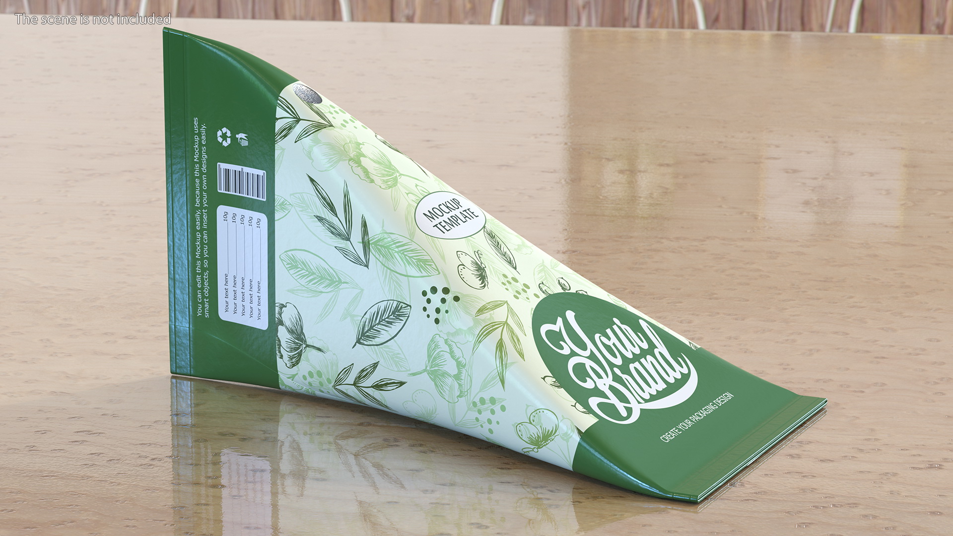 Triangle Aseptic Package Mockup Green 3D