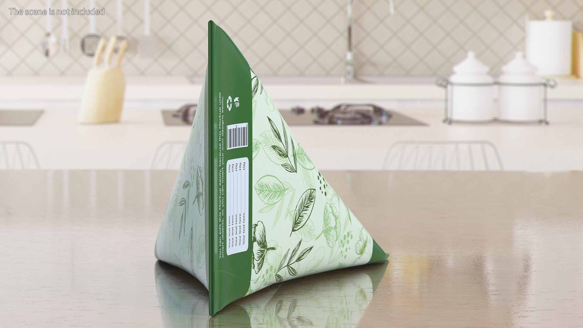 Triangle Aseptic Package Mockup Green 3D