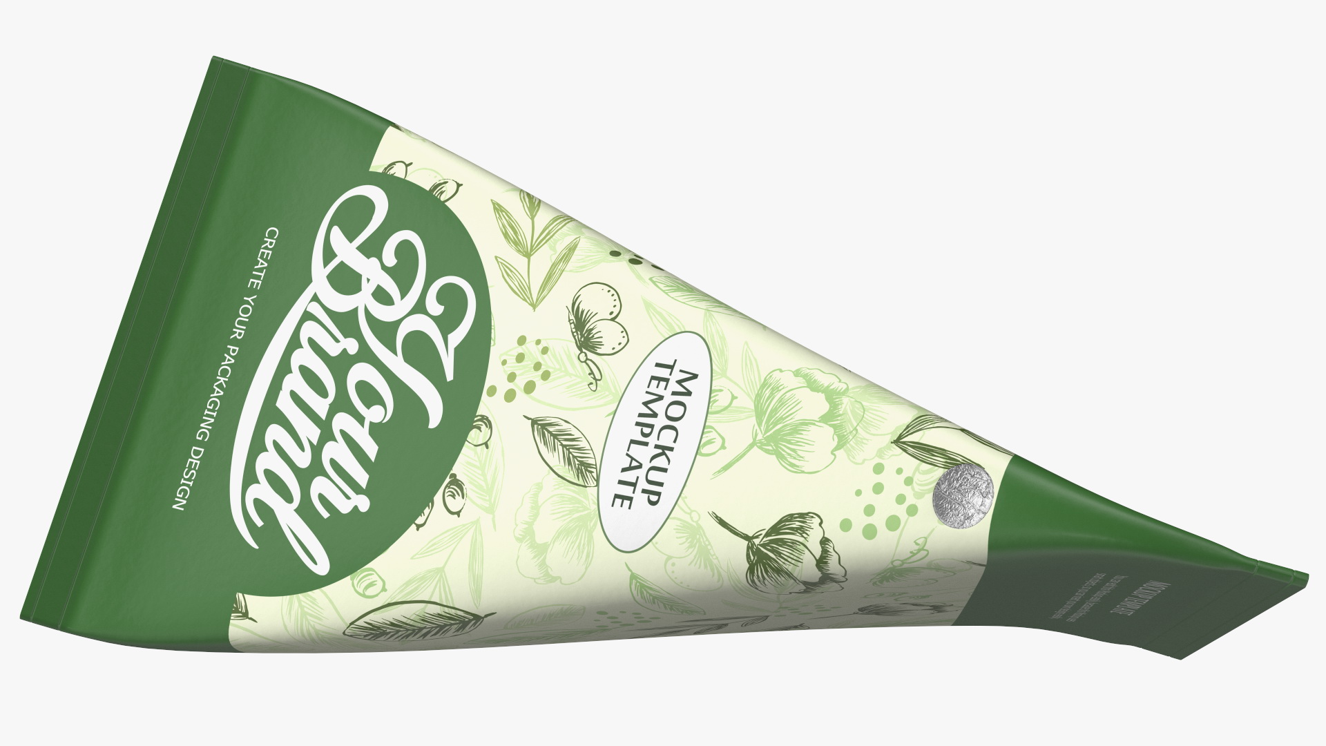 Triangle Aseptic Package Mockup Green 3D