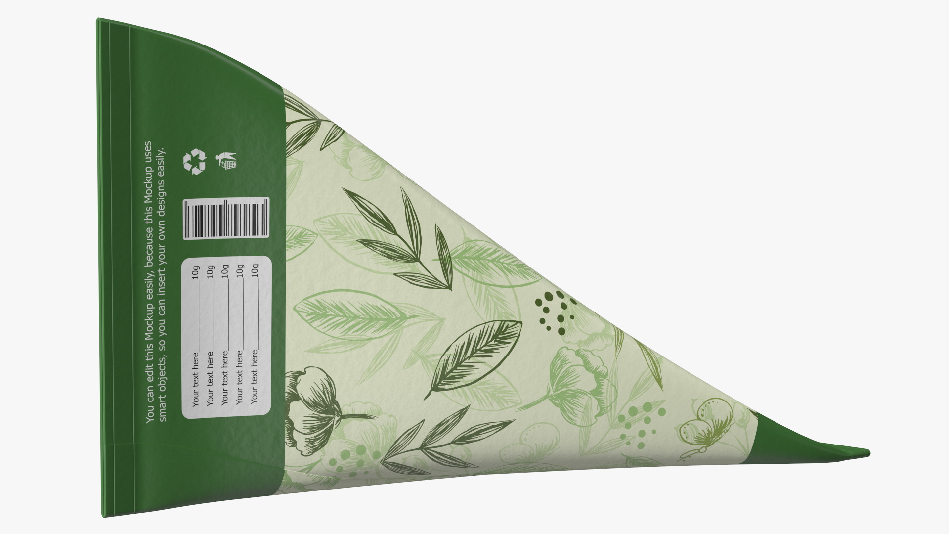 Triangle Aseptic Package Mockup Green 3D