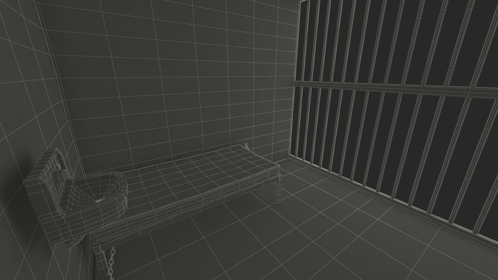 3D Single Prison Cell model