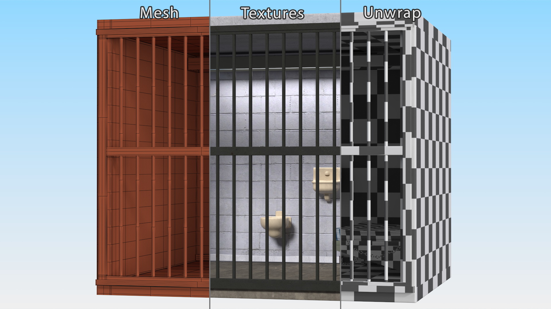 3D Single Prison Cell model