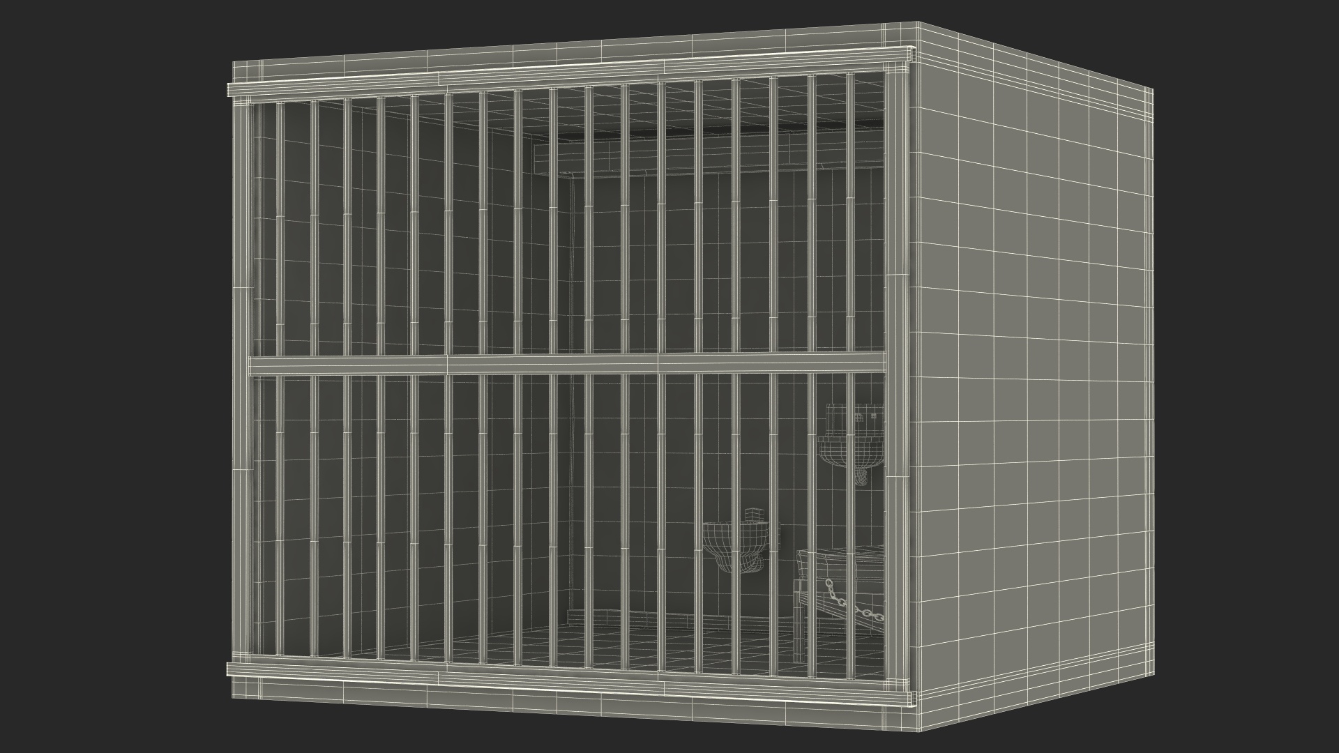 3D Single Prison Cell model