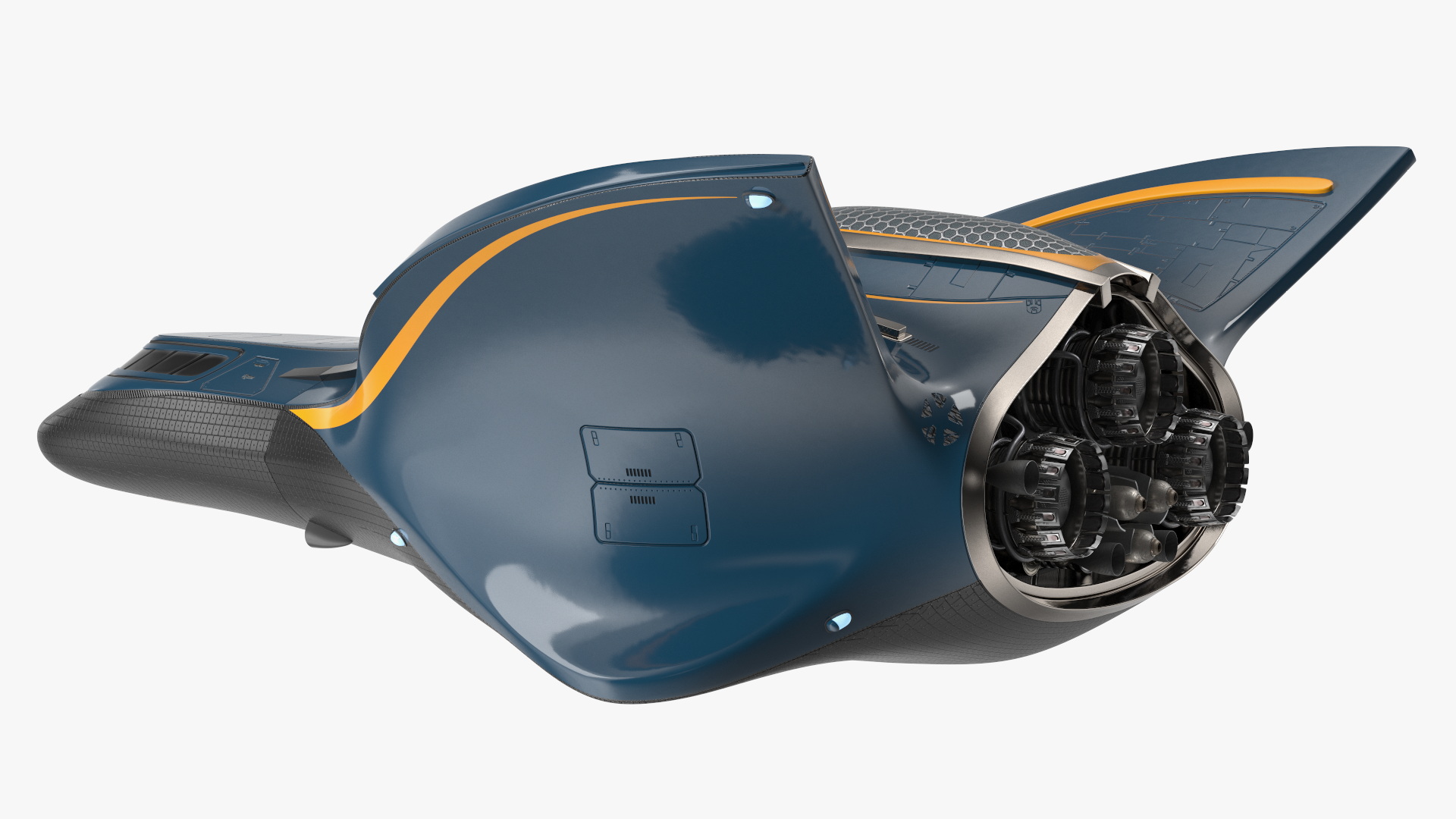 Shuttle Spacecraft Concept Dark Color 3D