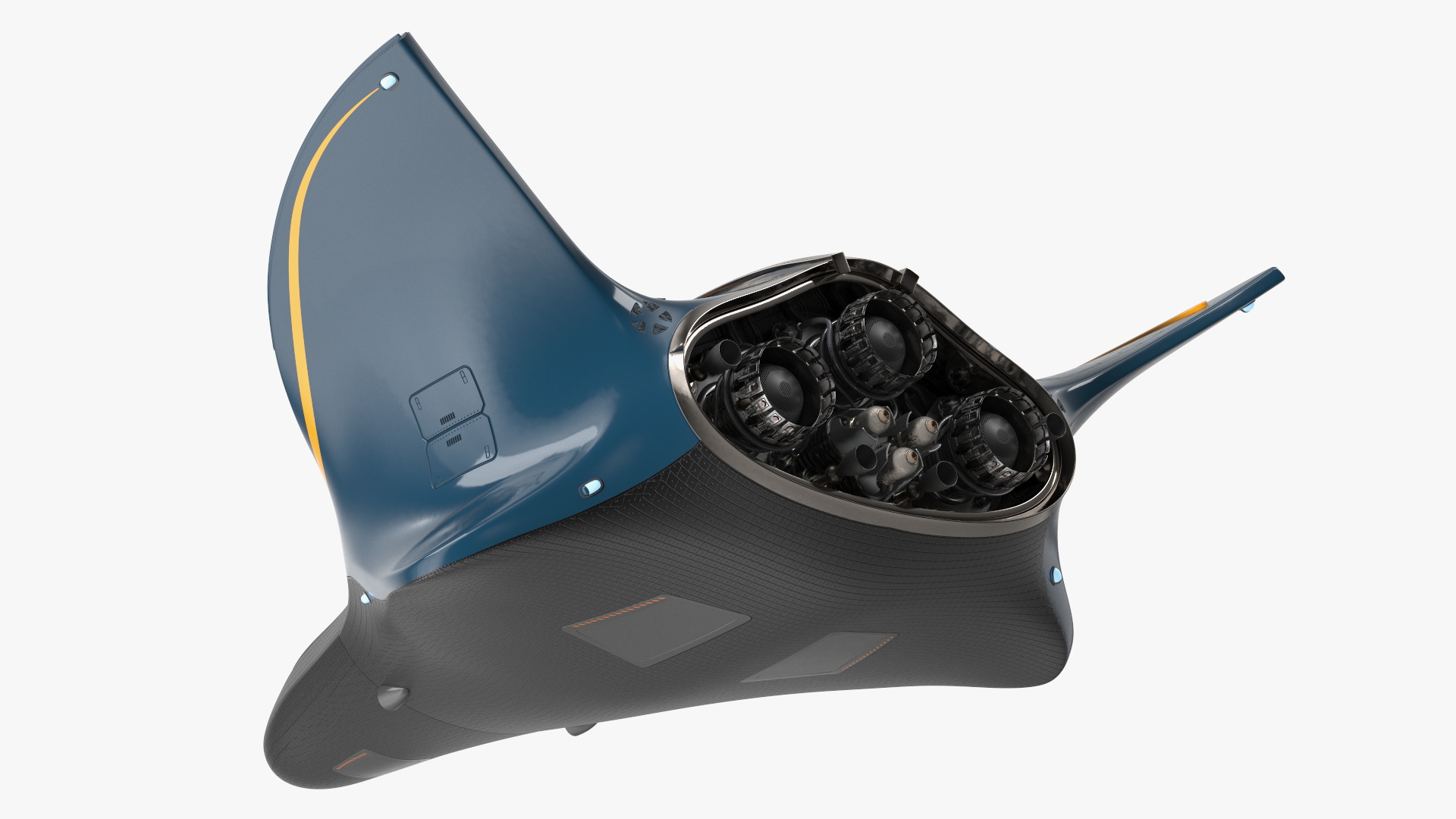 Shuttle Spacecraft Concept Dark Color 3D