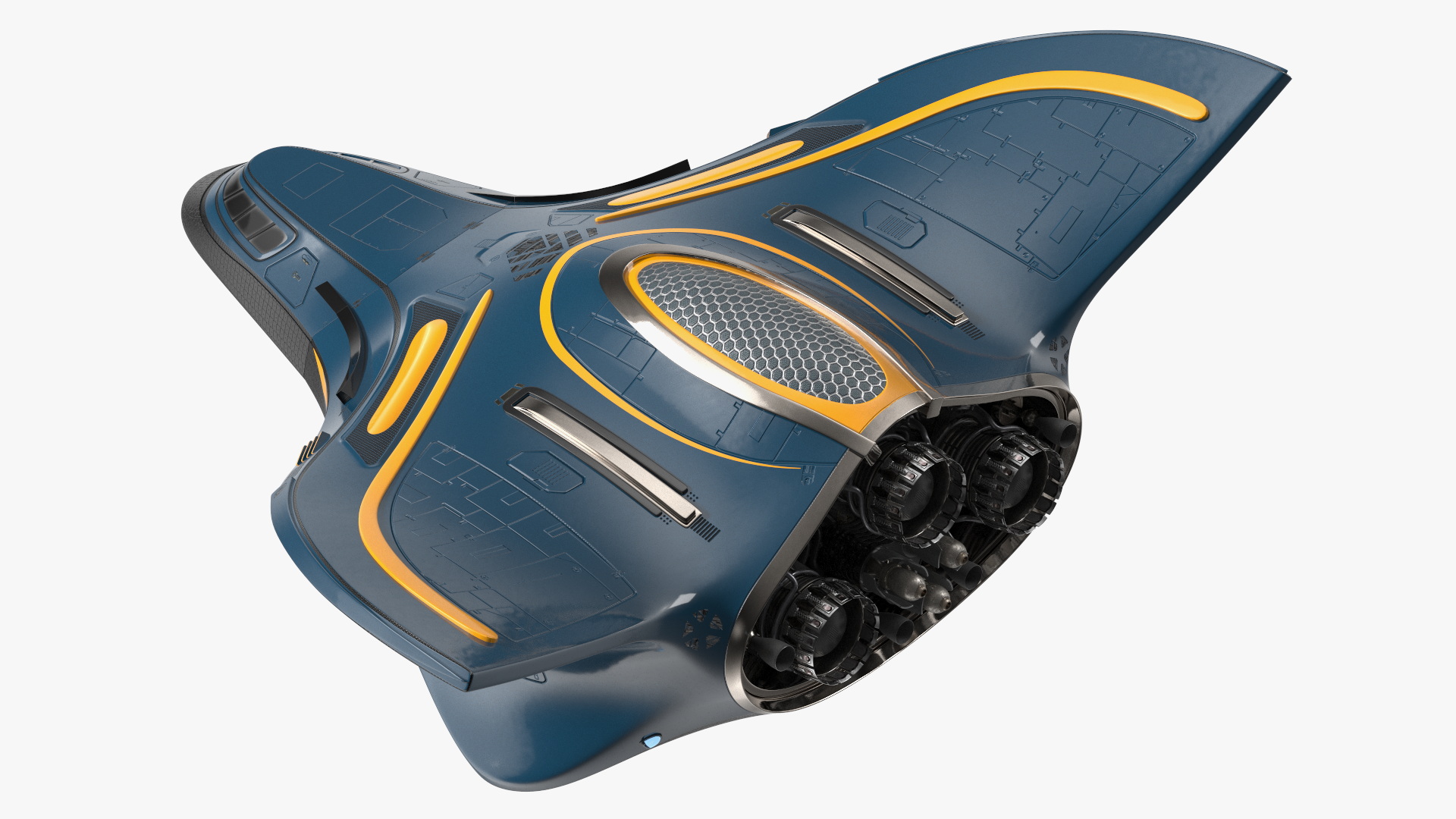 Shuttle Spacecraft Concept Dark Color 3D